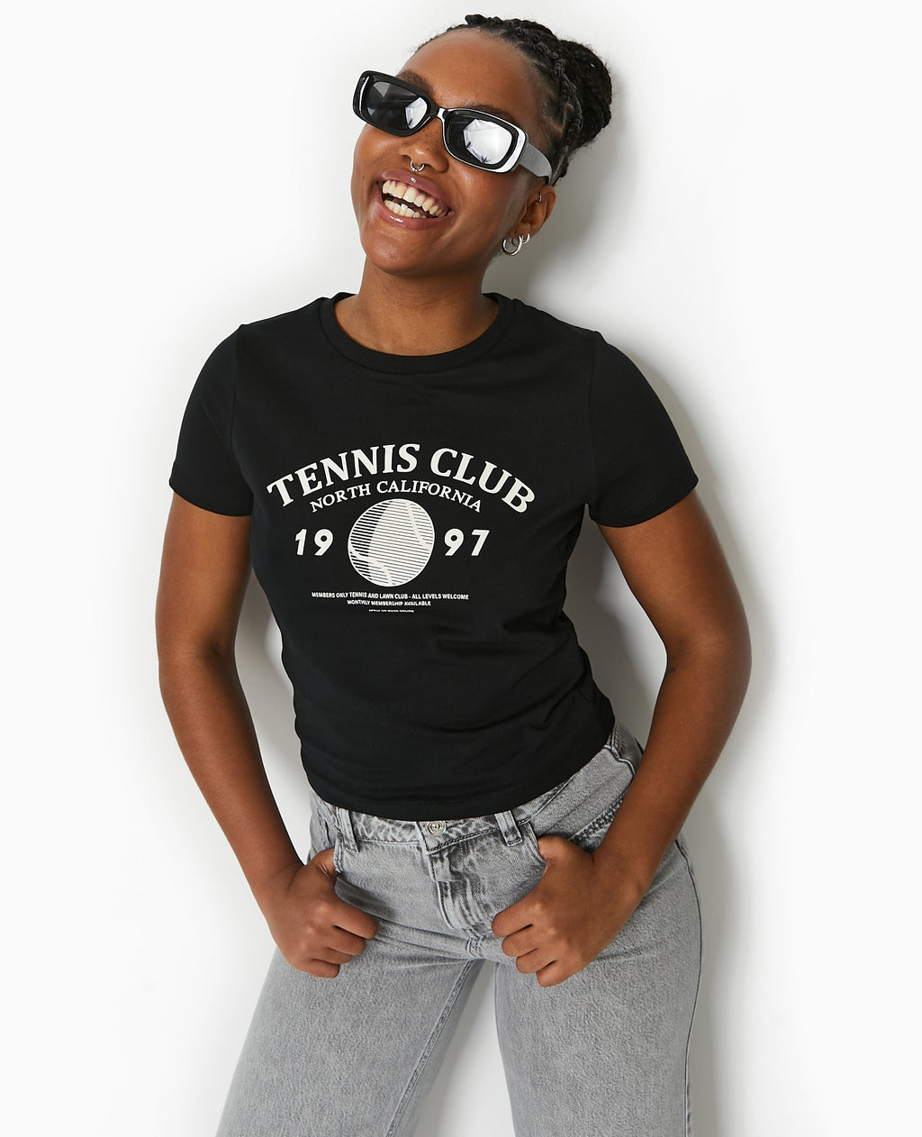 T-shirt ajusté avec print devant