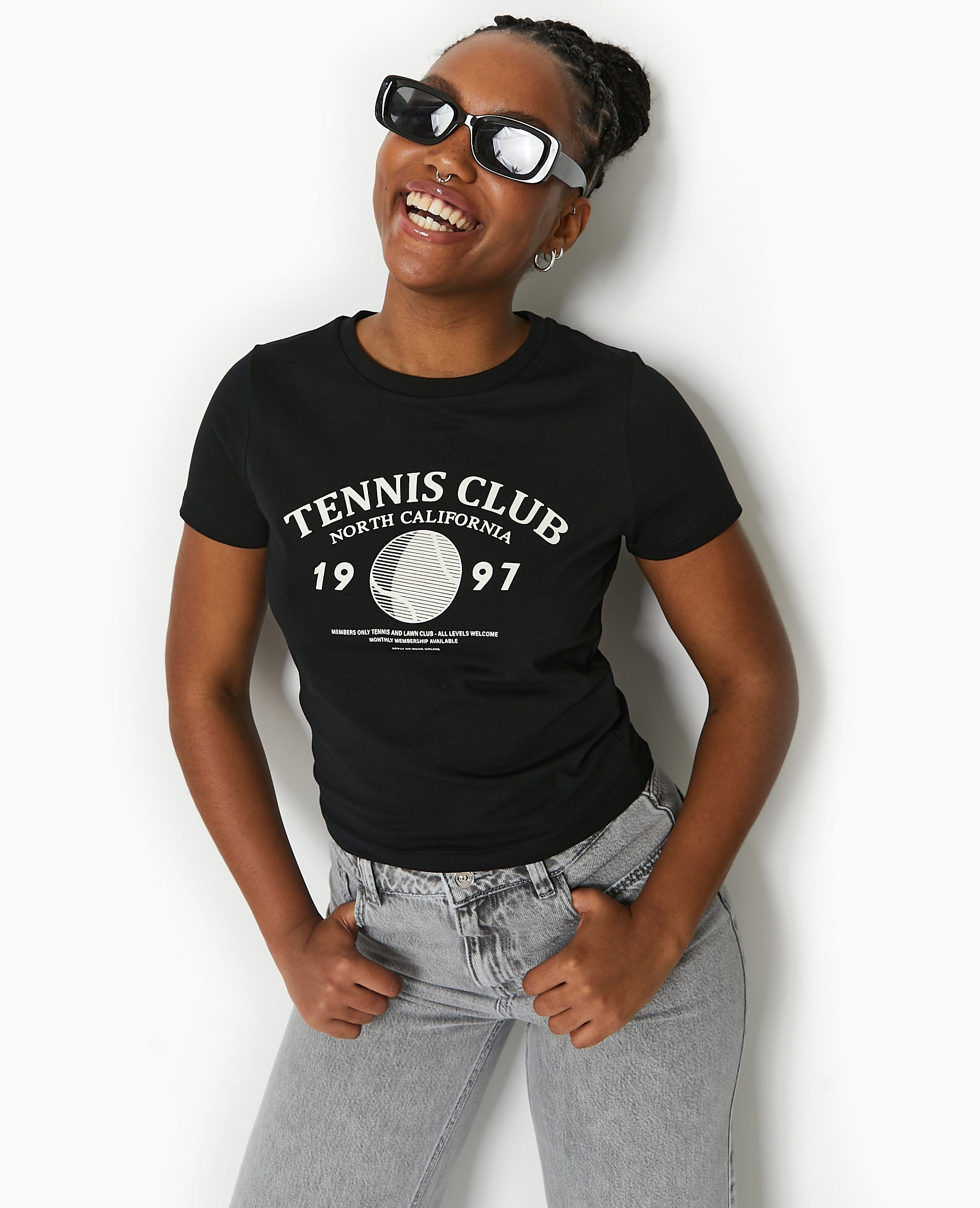 T-shirt ajusté avec print devant