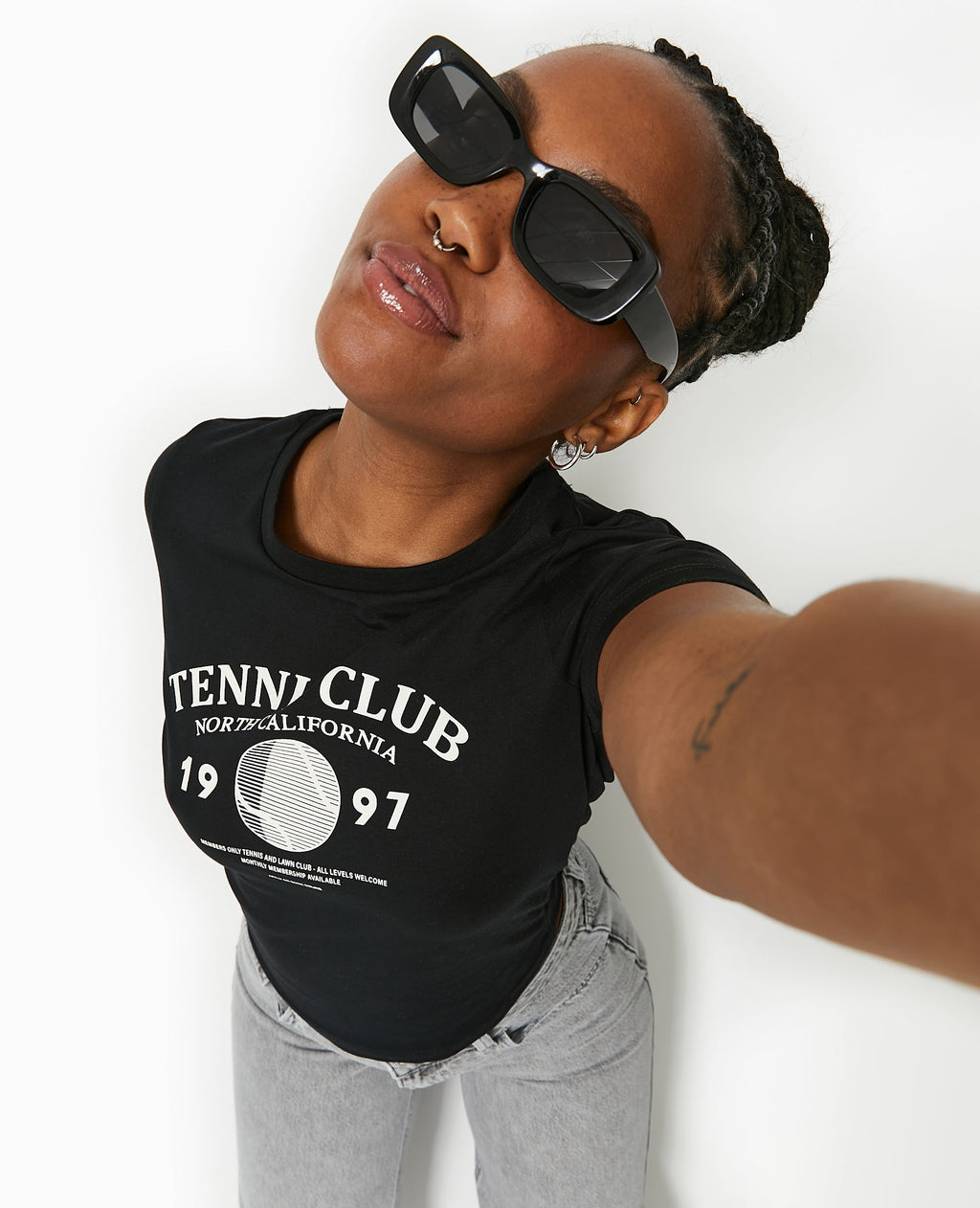 T-shirt ajusté avec print devant