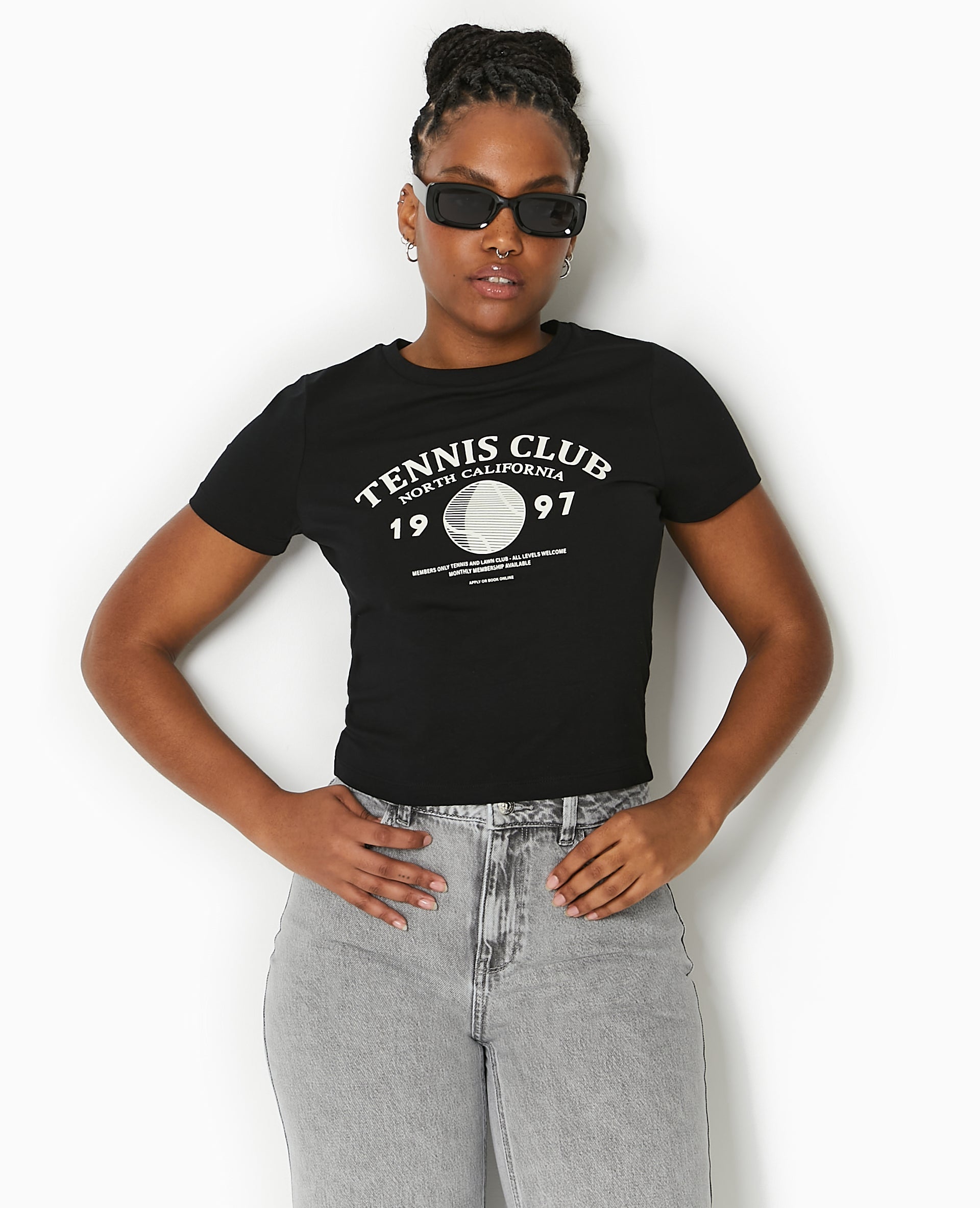 T-shirt ajusté avec print devant