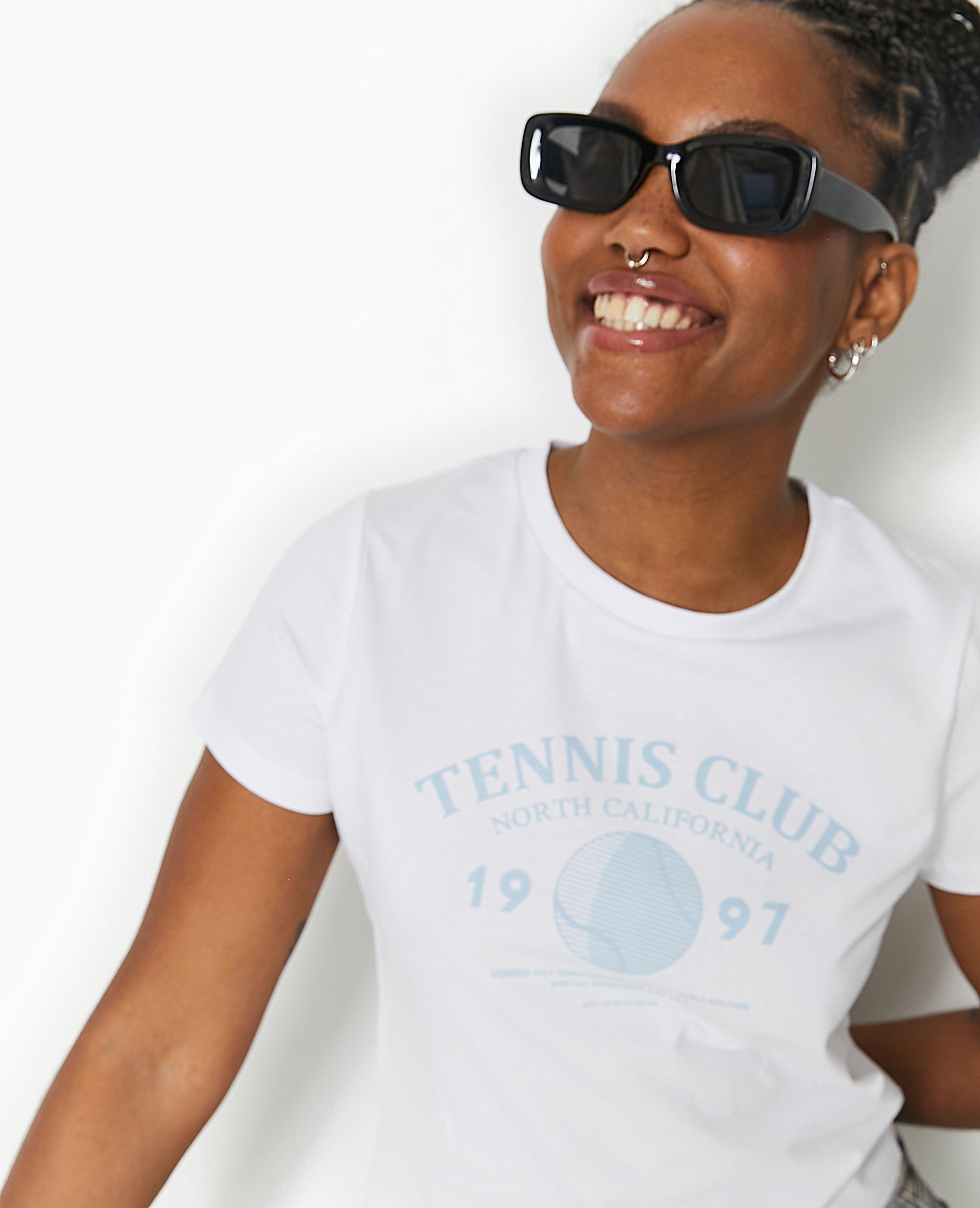 T-shirt ajusté avec print devant