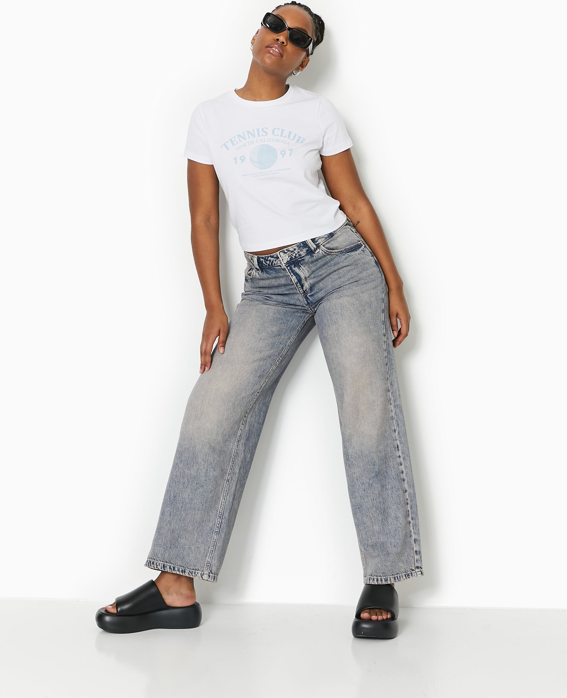 T-shirt ajusté avec print devant