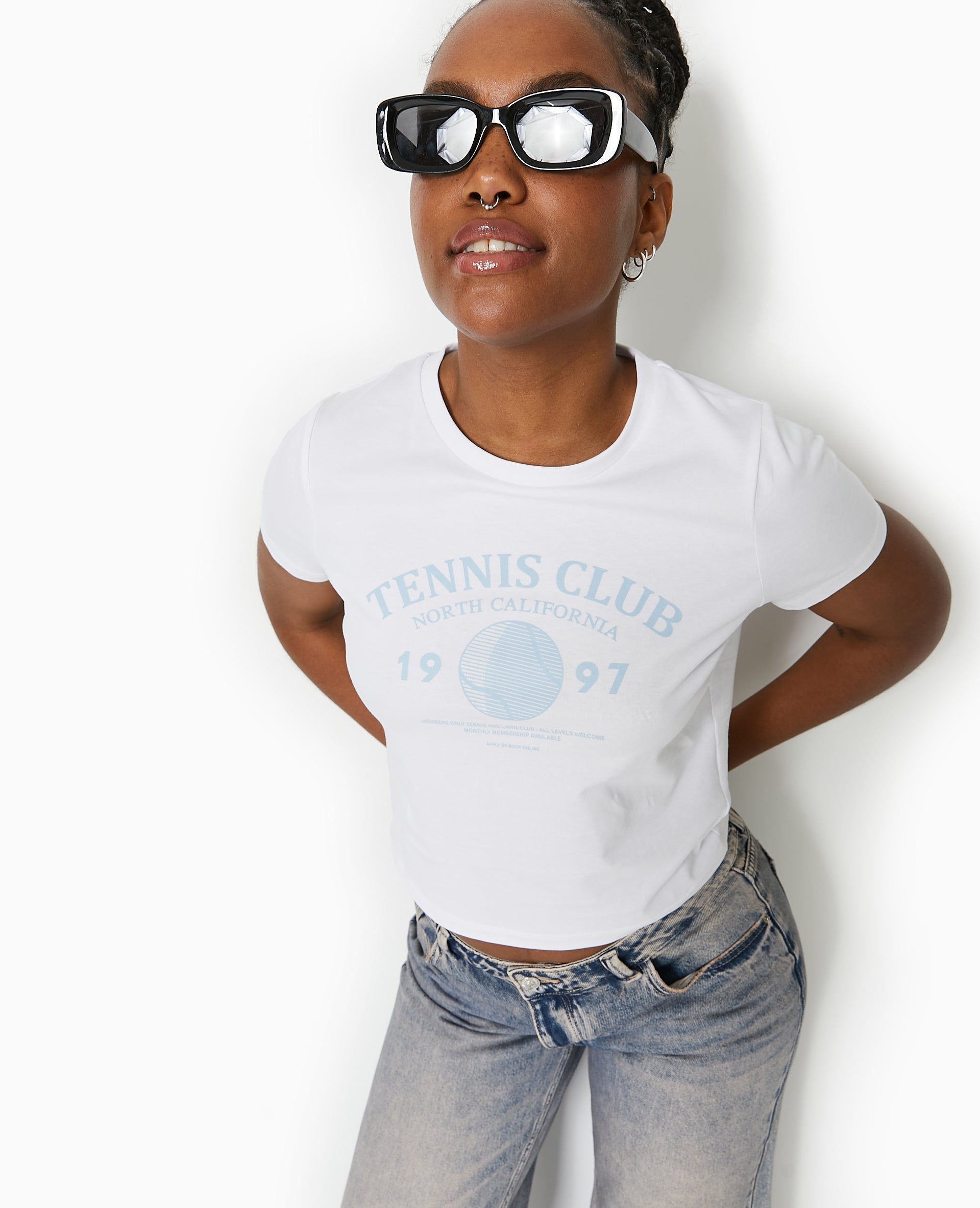 T-shirt ajusté avec print devant