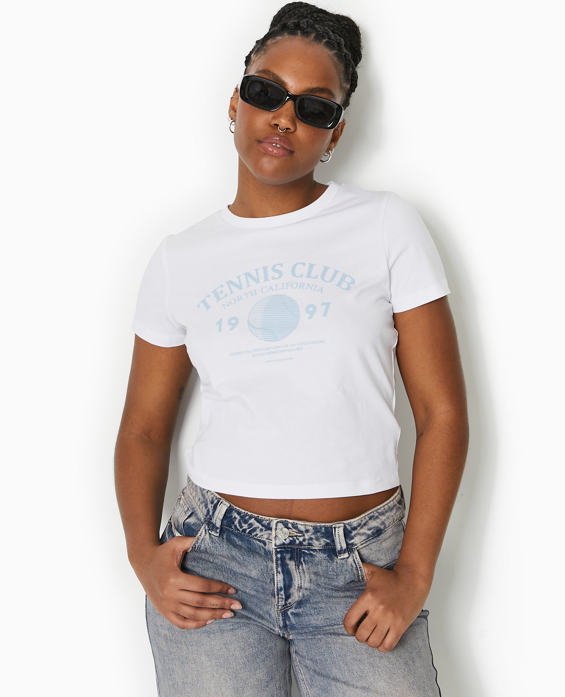 T-shirt ajusté avec print devant