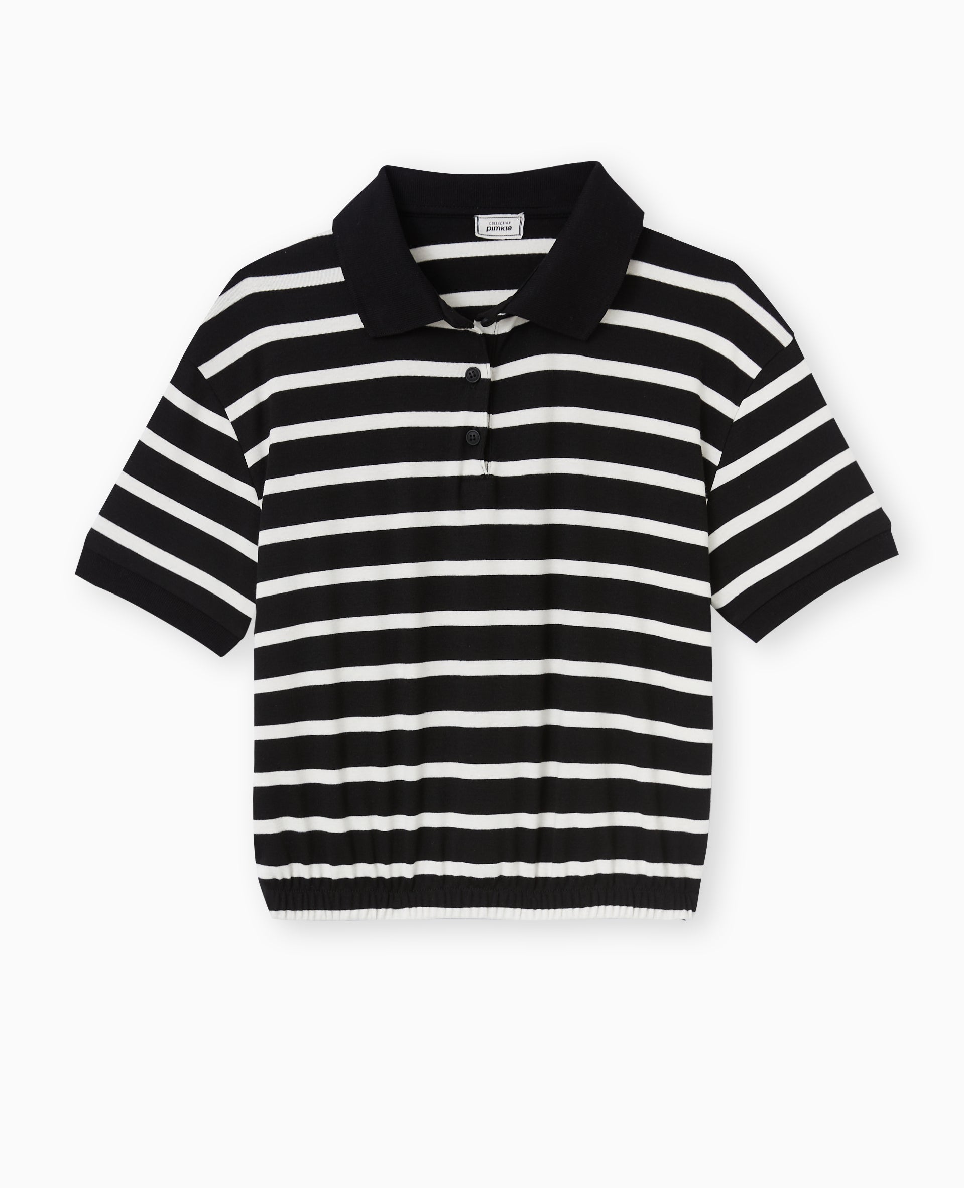 Polo rayé avec base élastiquée
