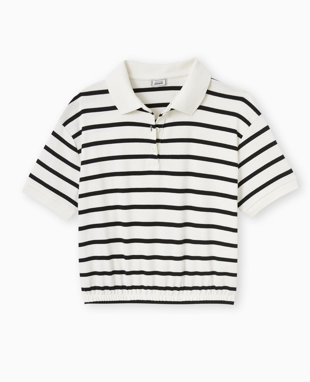 Polo rayé avec base élastiquée