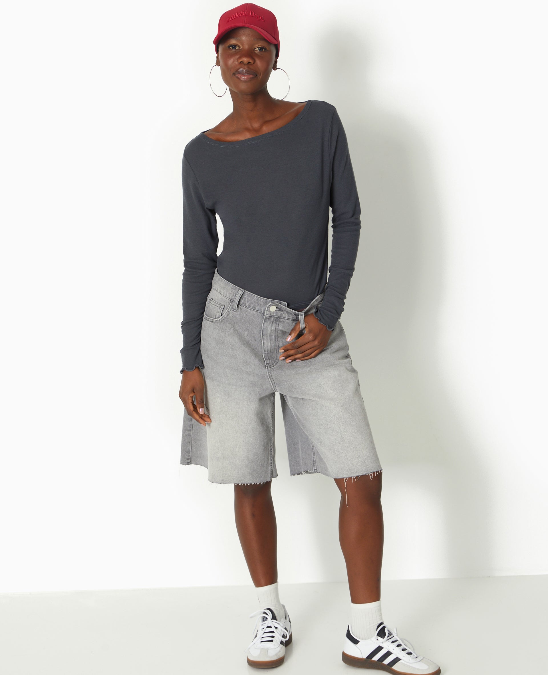 Top manches longues encolure bateau
