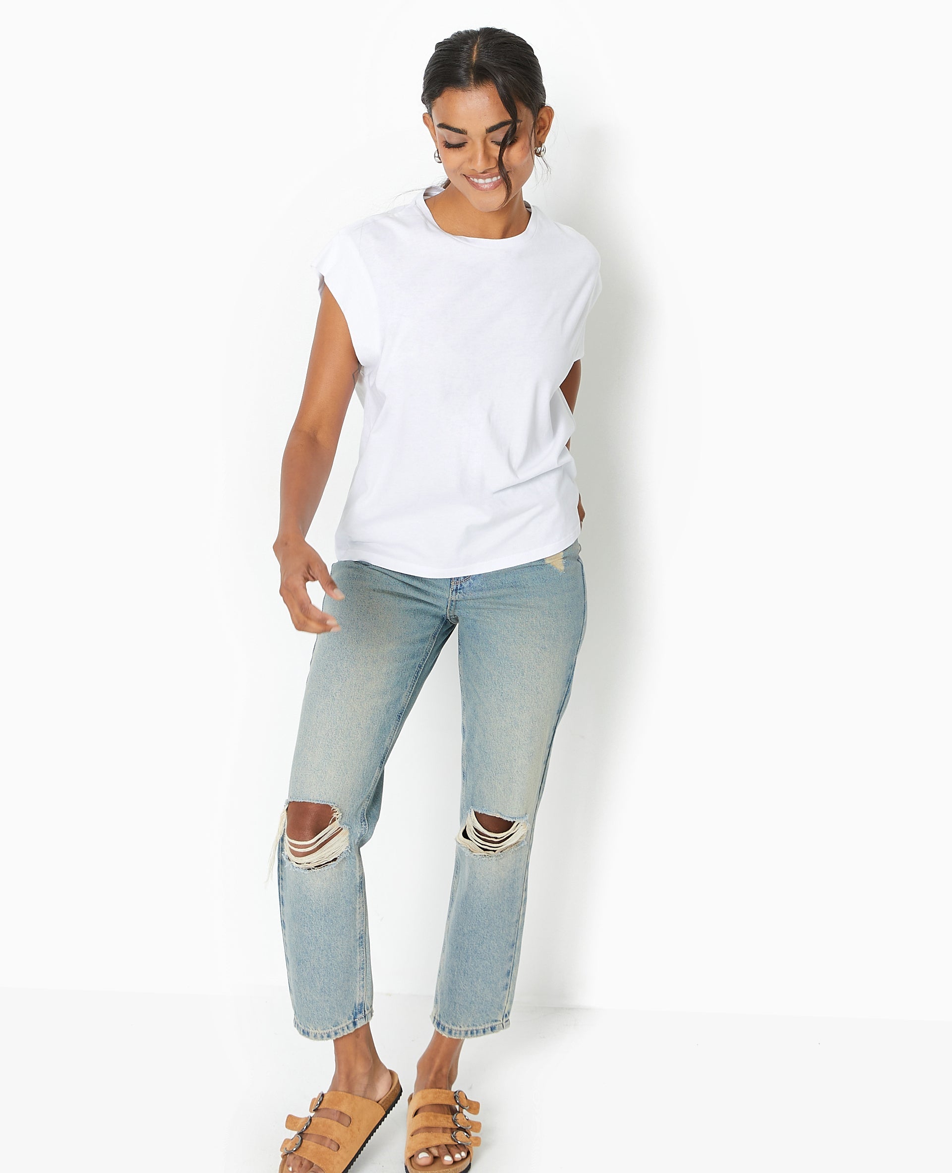 T-shirt oversize sans manches