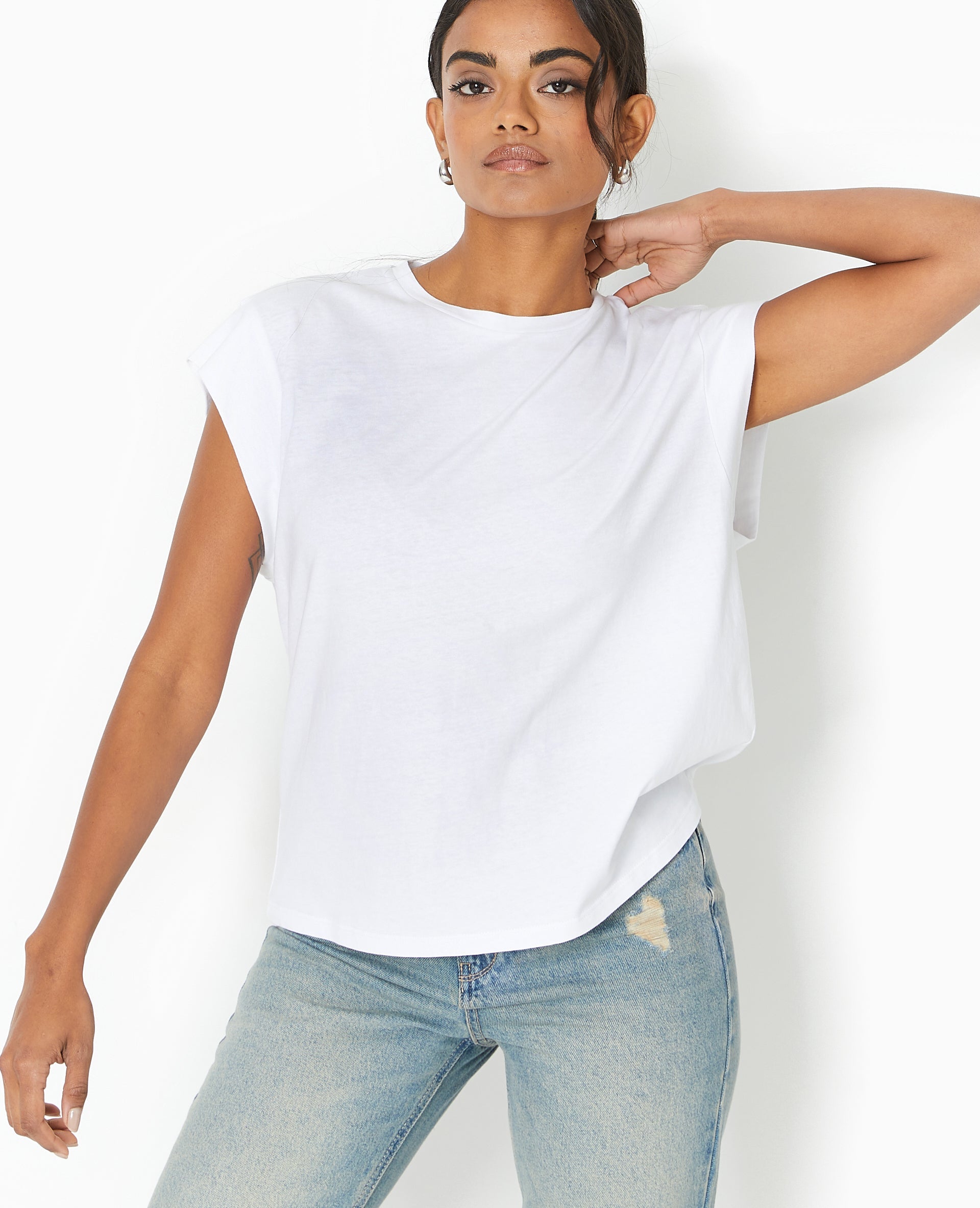 T-shirt oversize sans manches