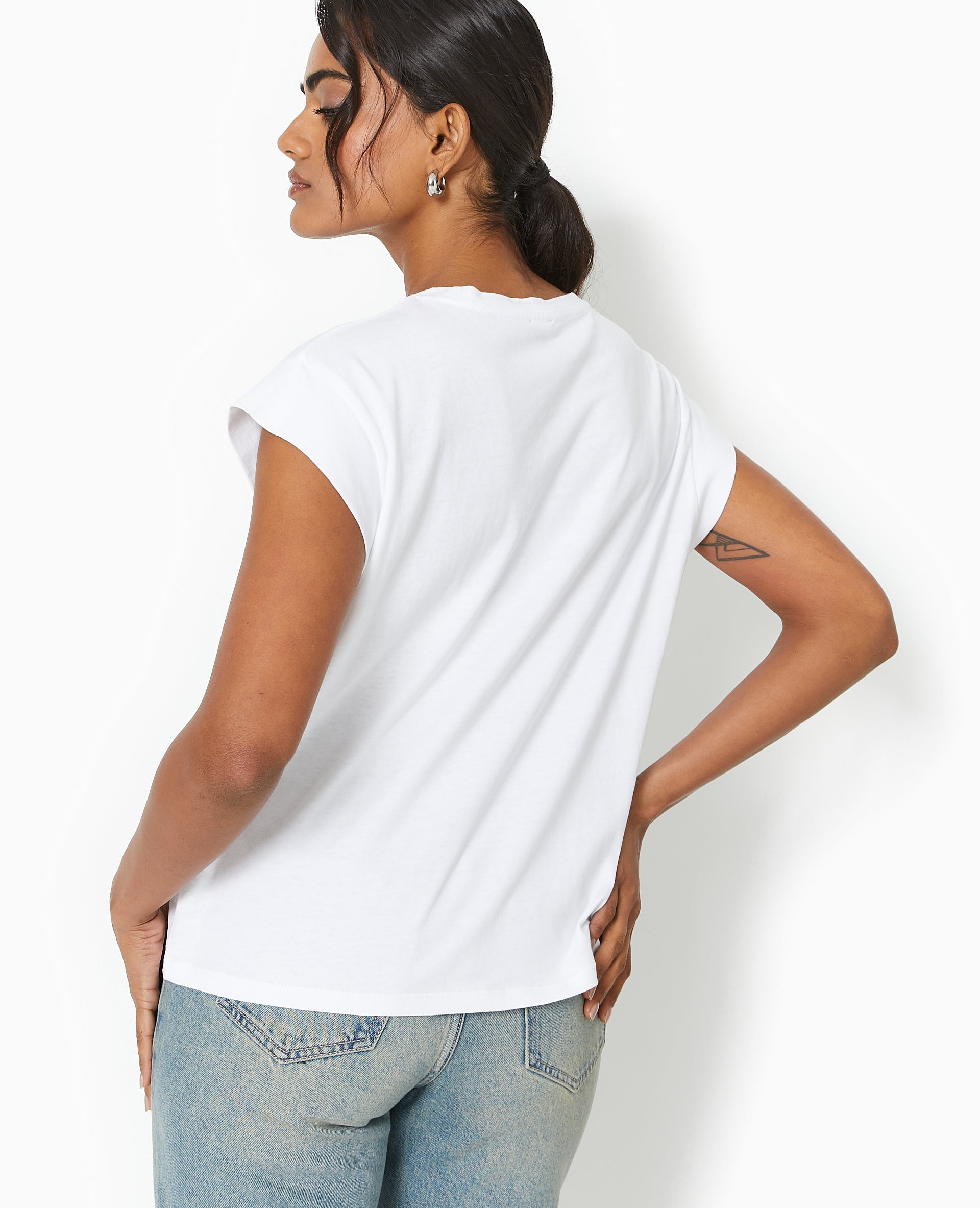 T-shirt oversize sans manches