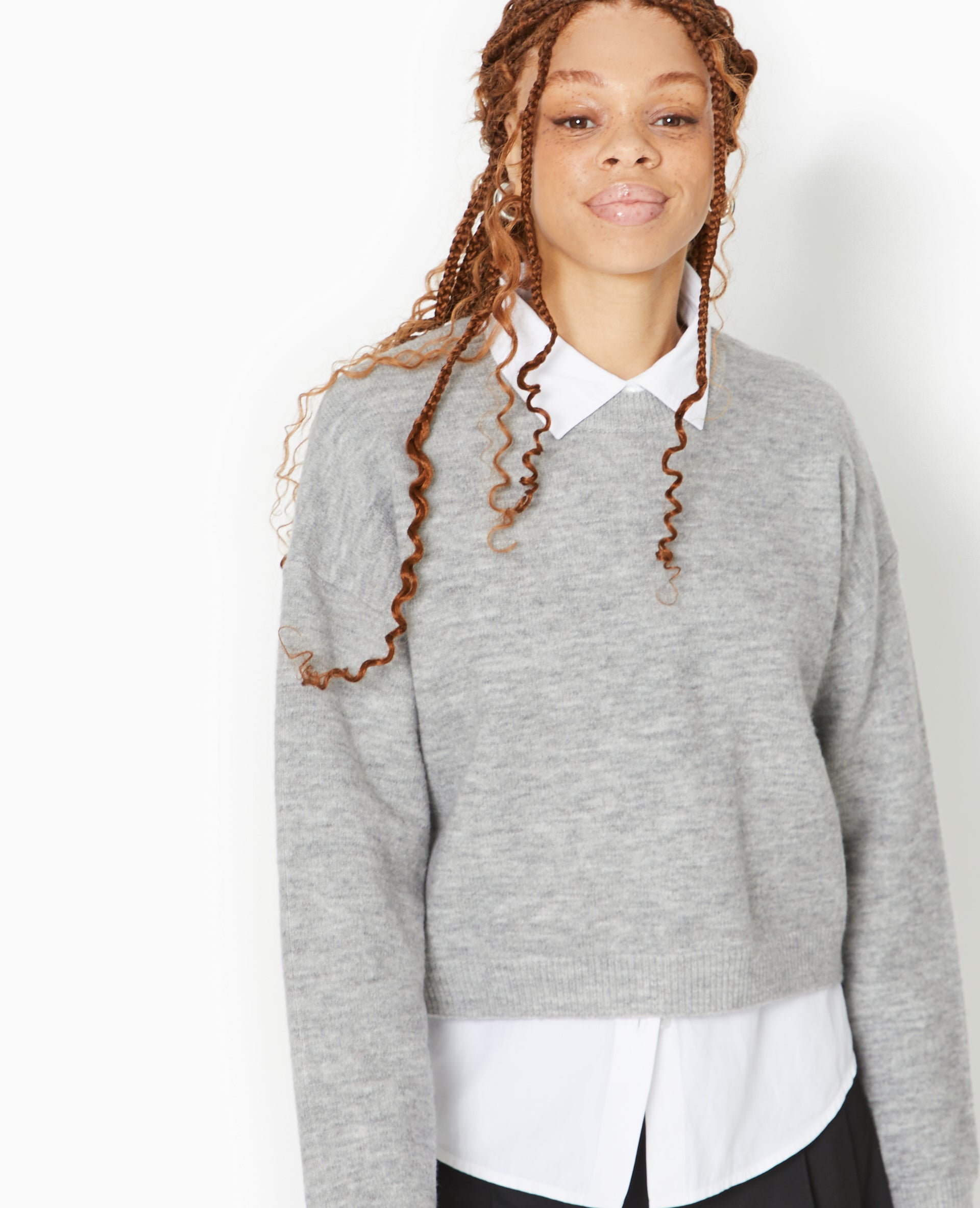 Pull court en maille