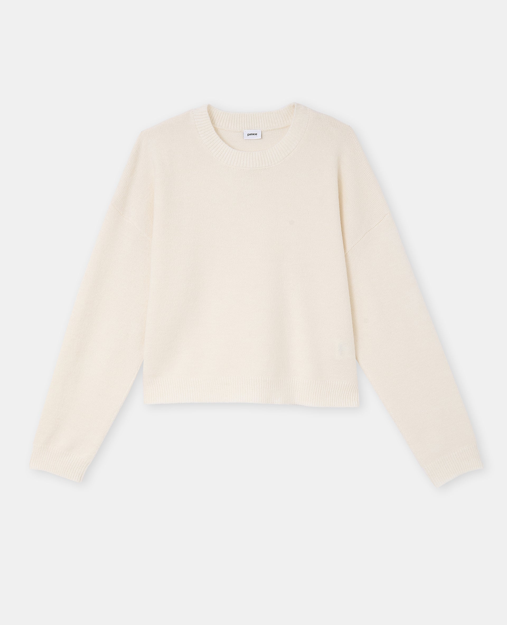 Pull court avec encolure ronde
