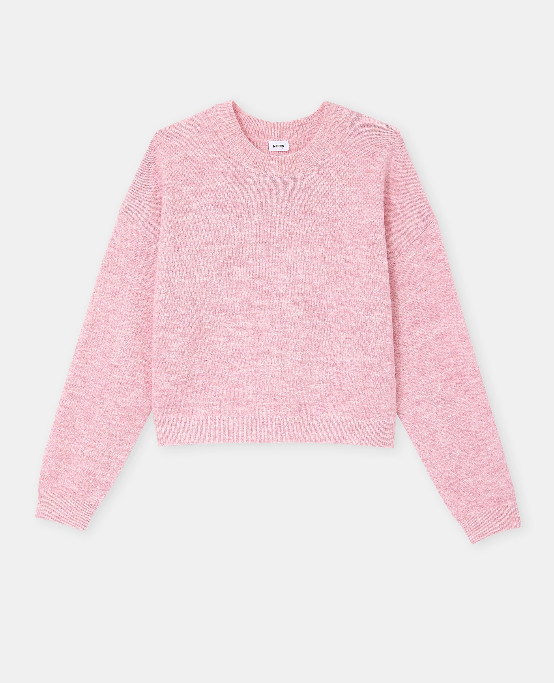 Pull court avec encolure ronde