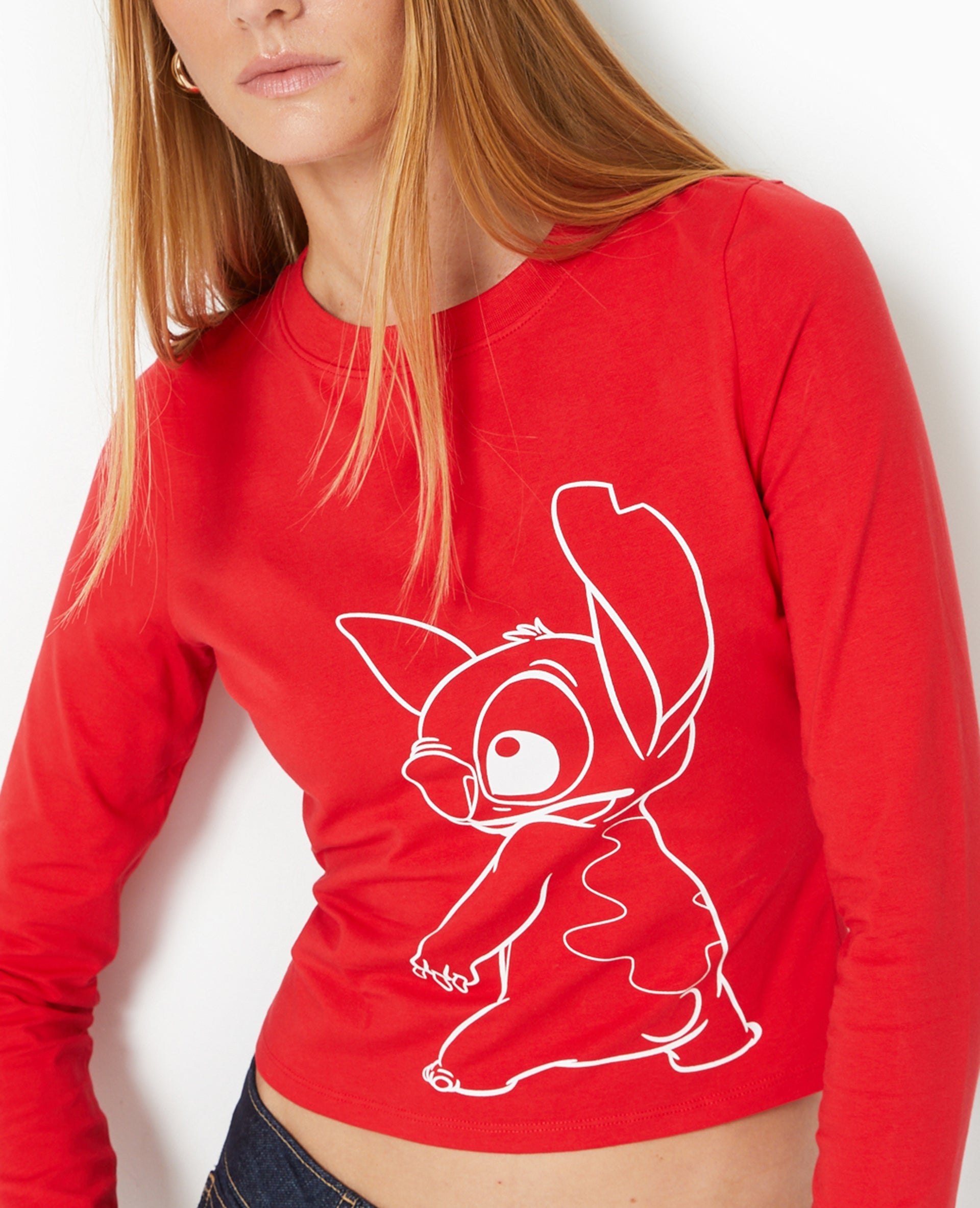 T-shirt manches longues avec print STITCH