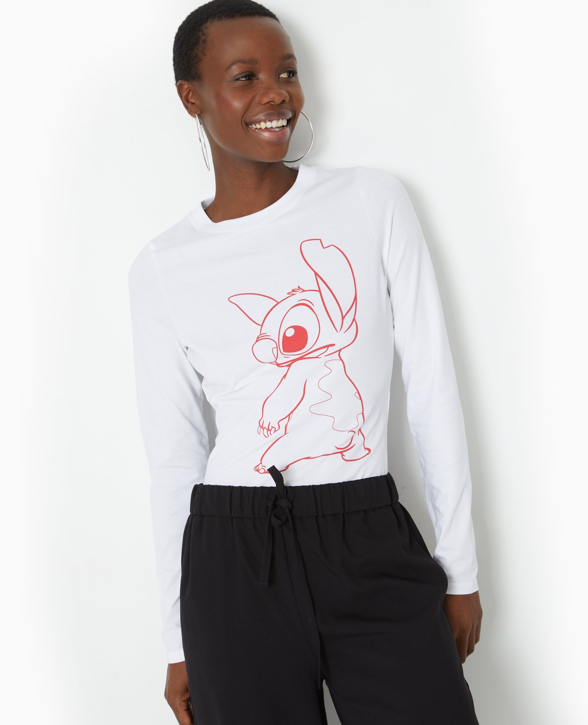 T-shirt manches longues avec print STITCH