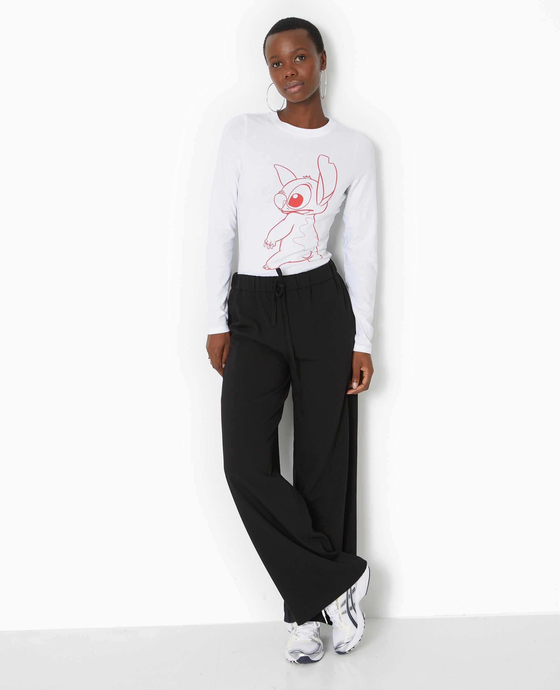 T-shirt manches longues avec print STITCH