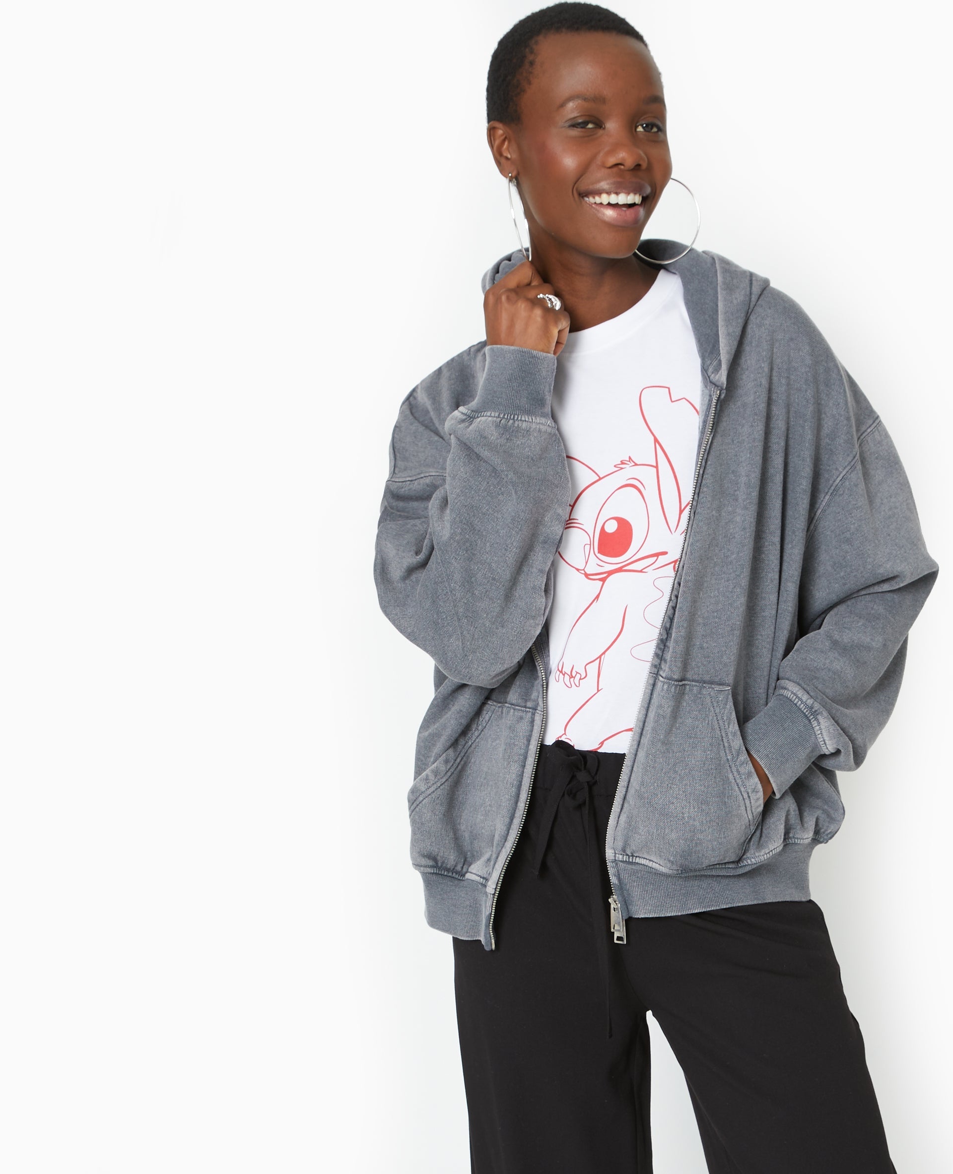 T-shirt manches longues avec print STITCH