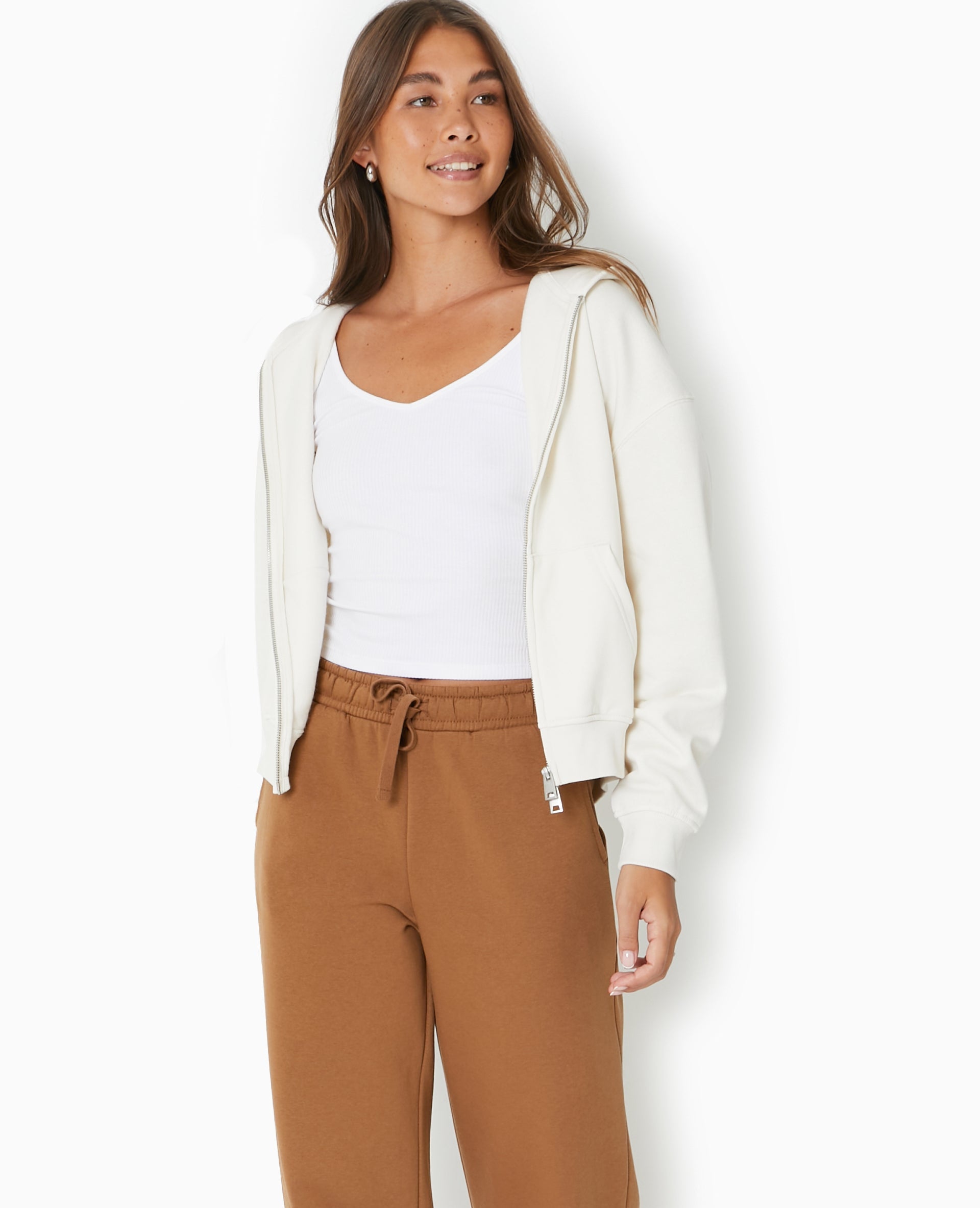 Sweat zippé avec capuche