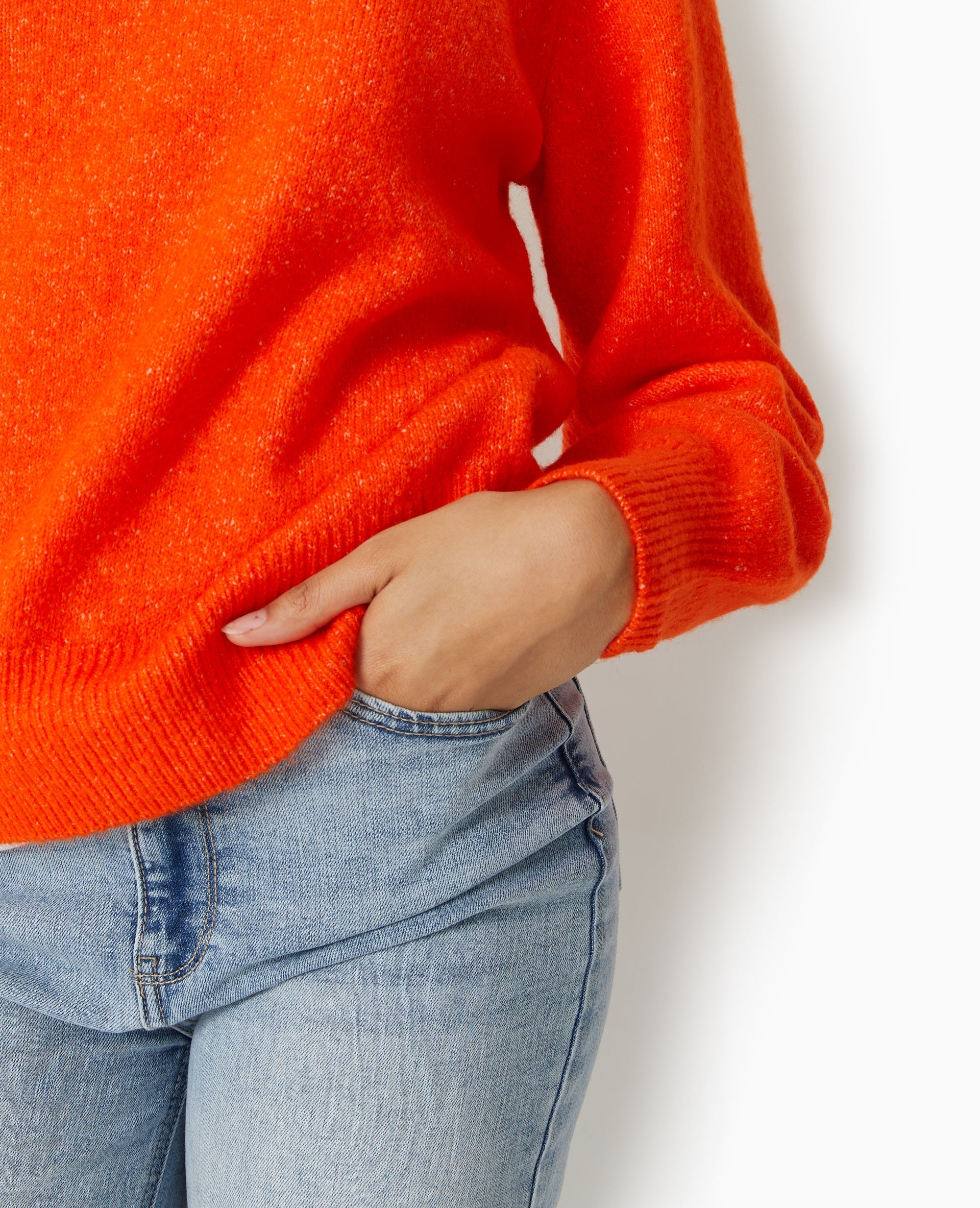Pull oversize col rond manches raglan