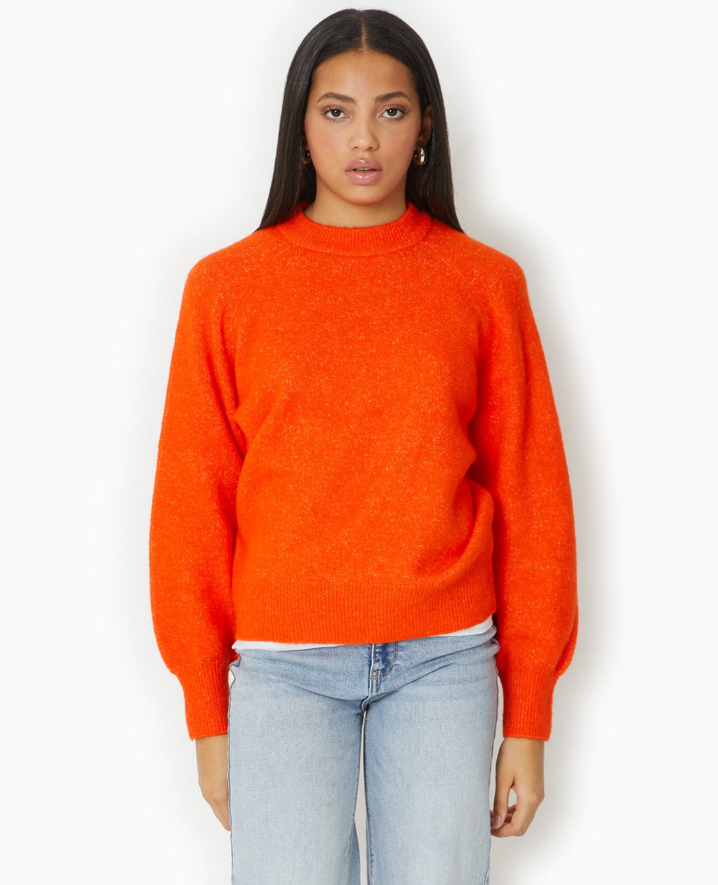 Pull oversize col rond manches raglan