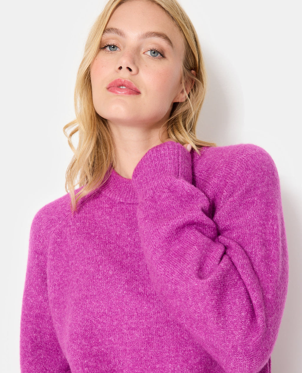 Pull oversize col rond manches raglan