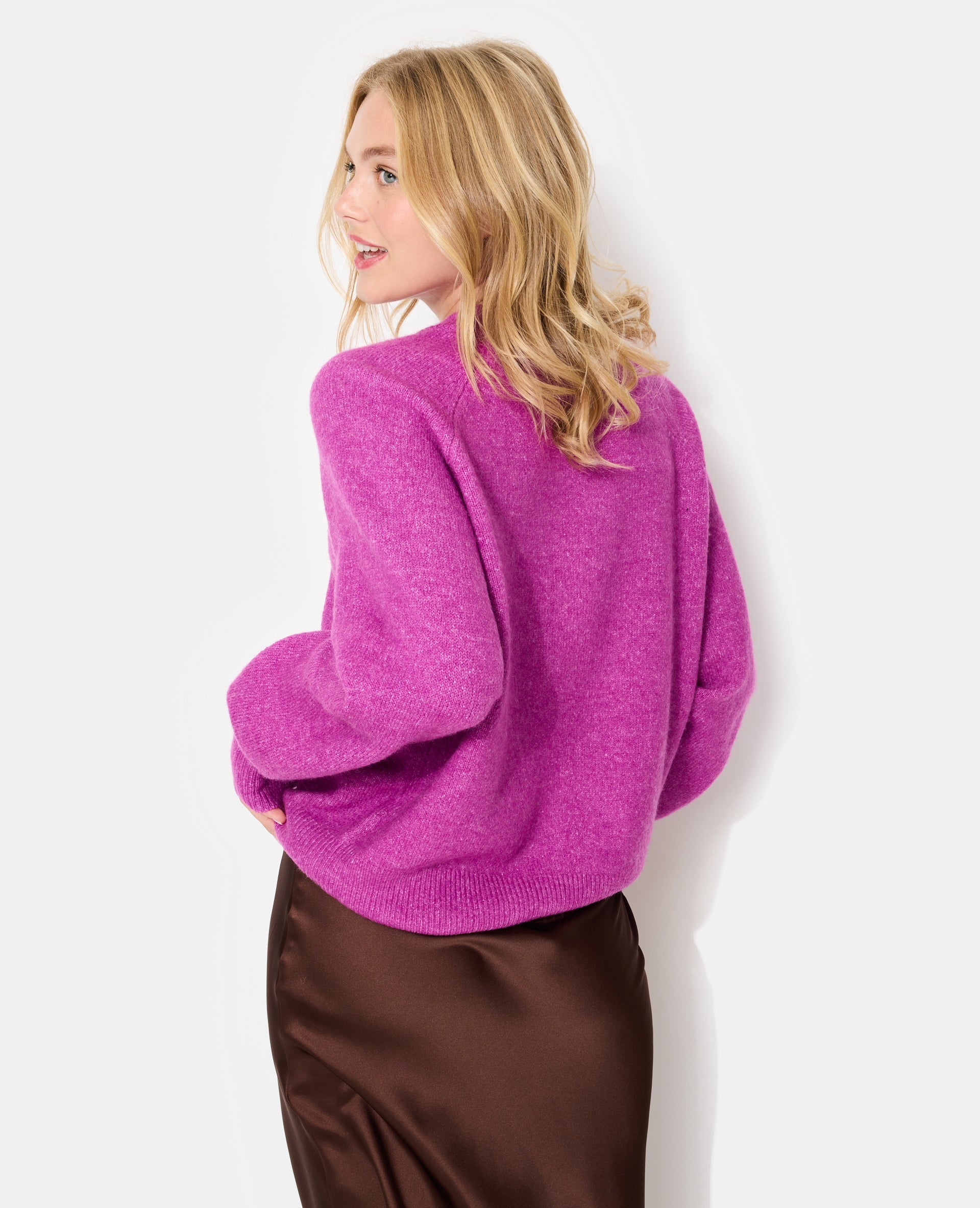 Pull oversize col rond manches raglan