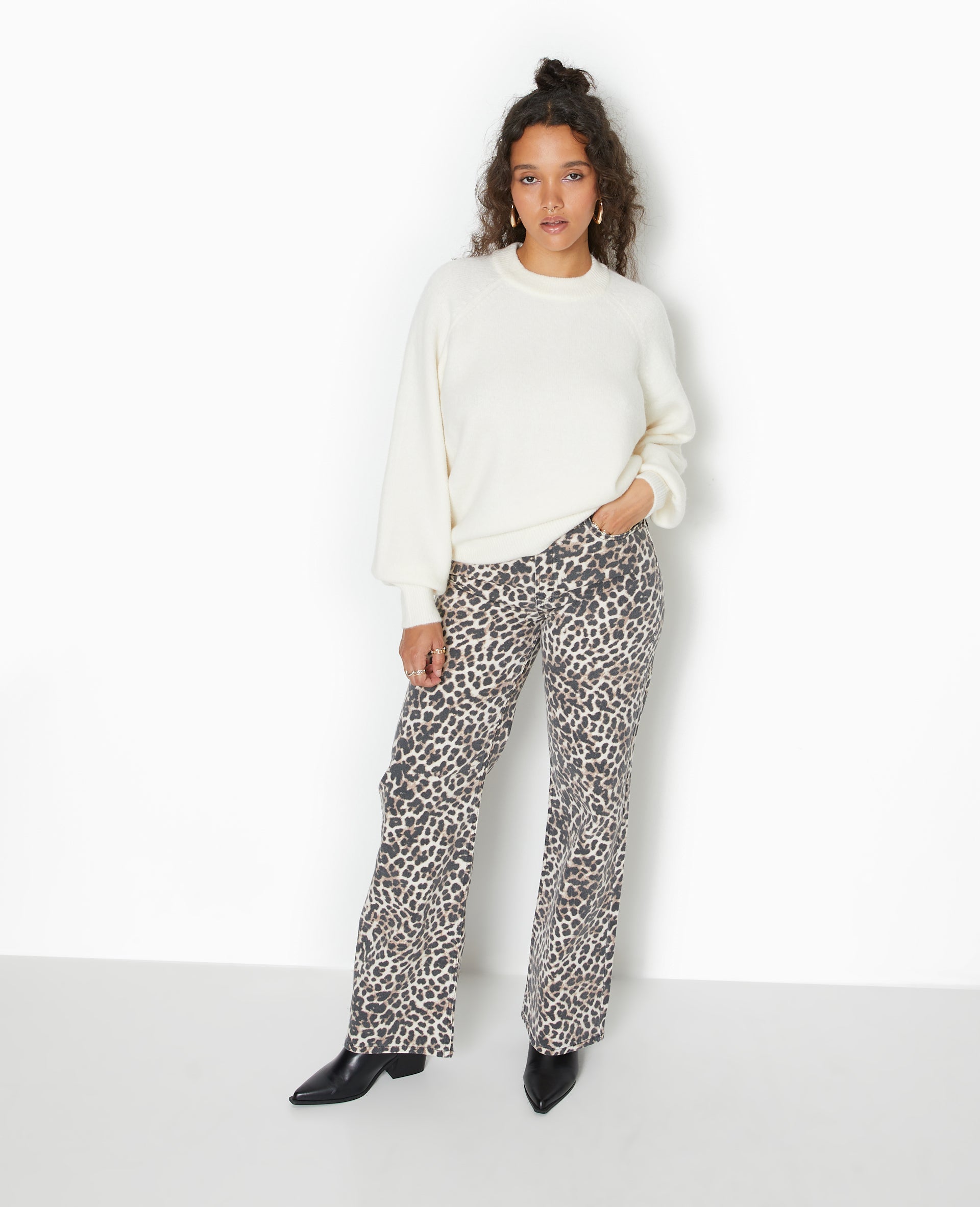 Pull oversize col rond manches raglan