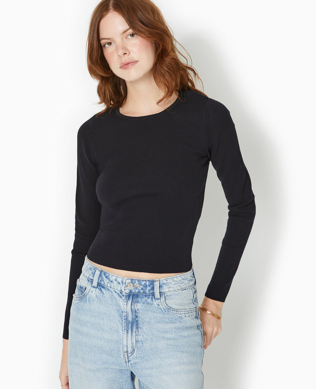 Pull fin avec dos-nu