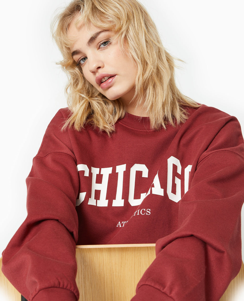 Sweat oversize avec print CHICAGO