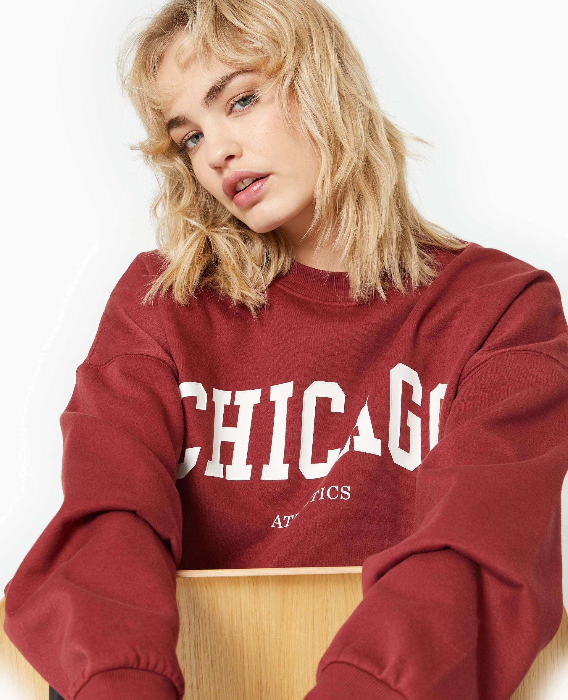 Sweat oversize avec print CHICAGO