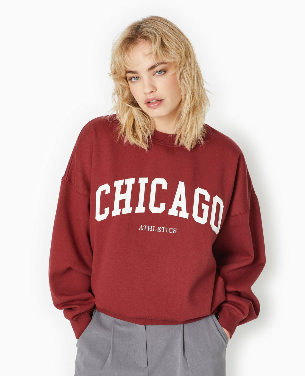 Sweat oversize avec print CHICAGO