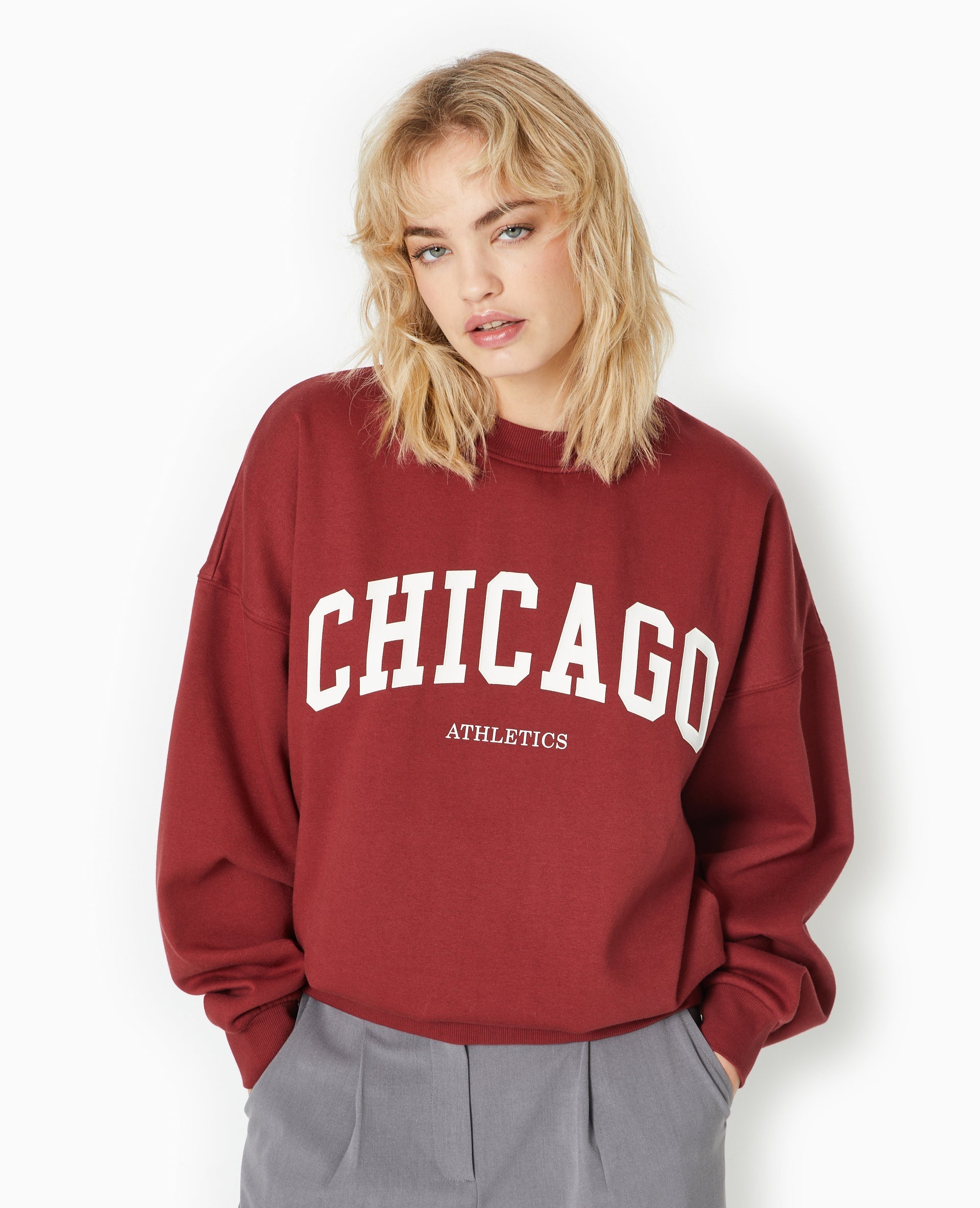 Sweat oversize avec print CHICAGO