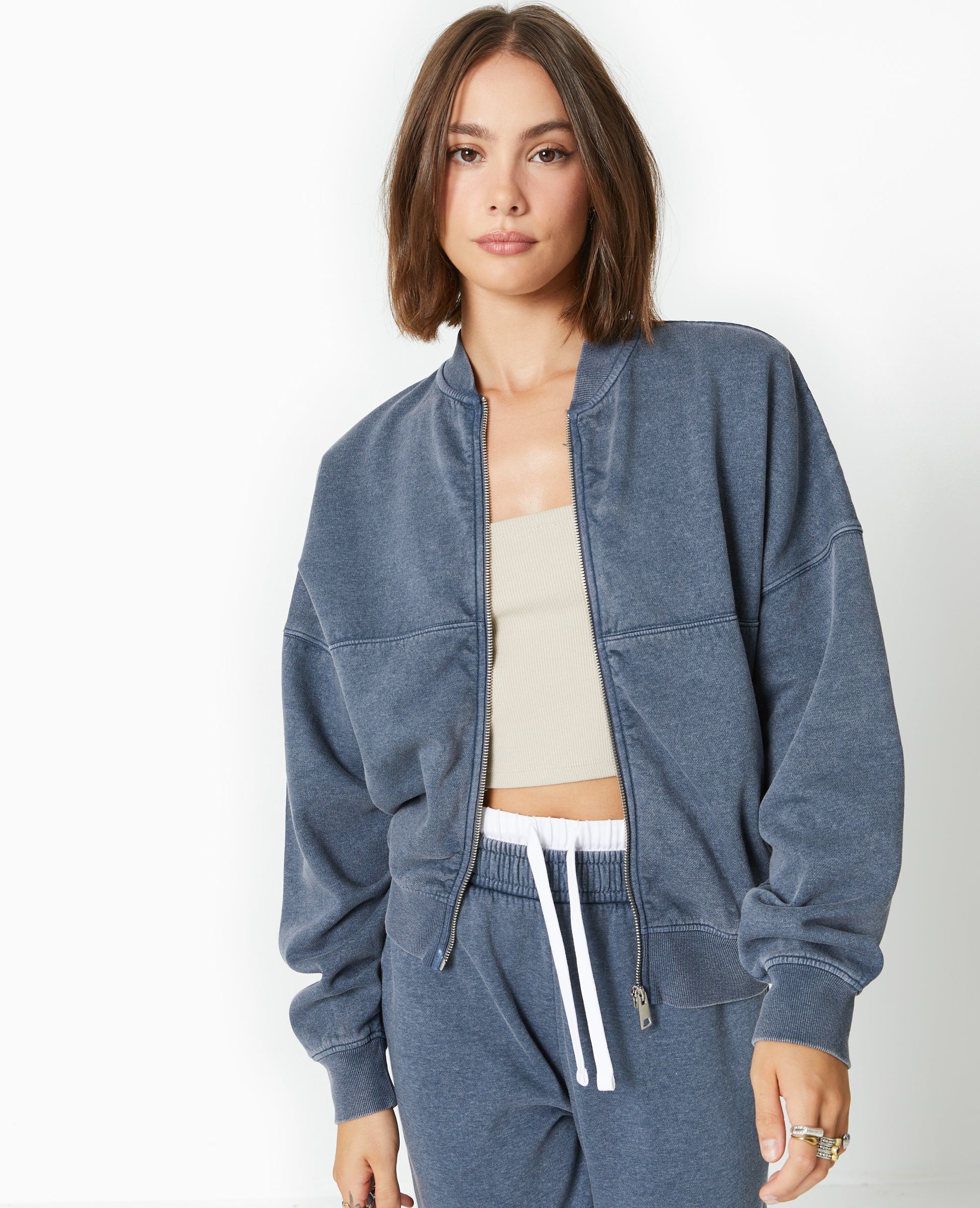 Sweat molleton zippé