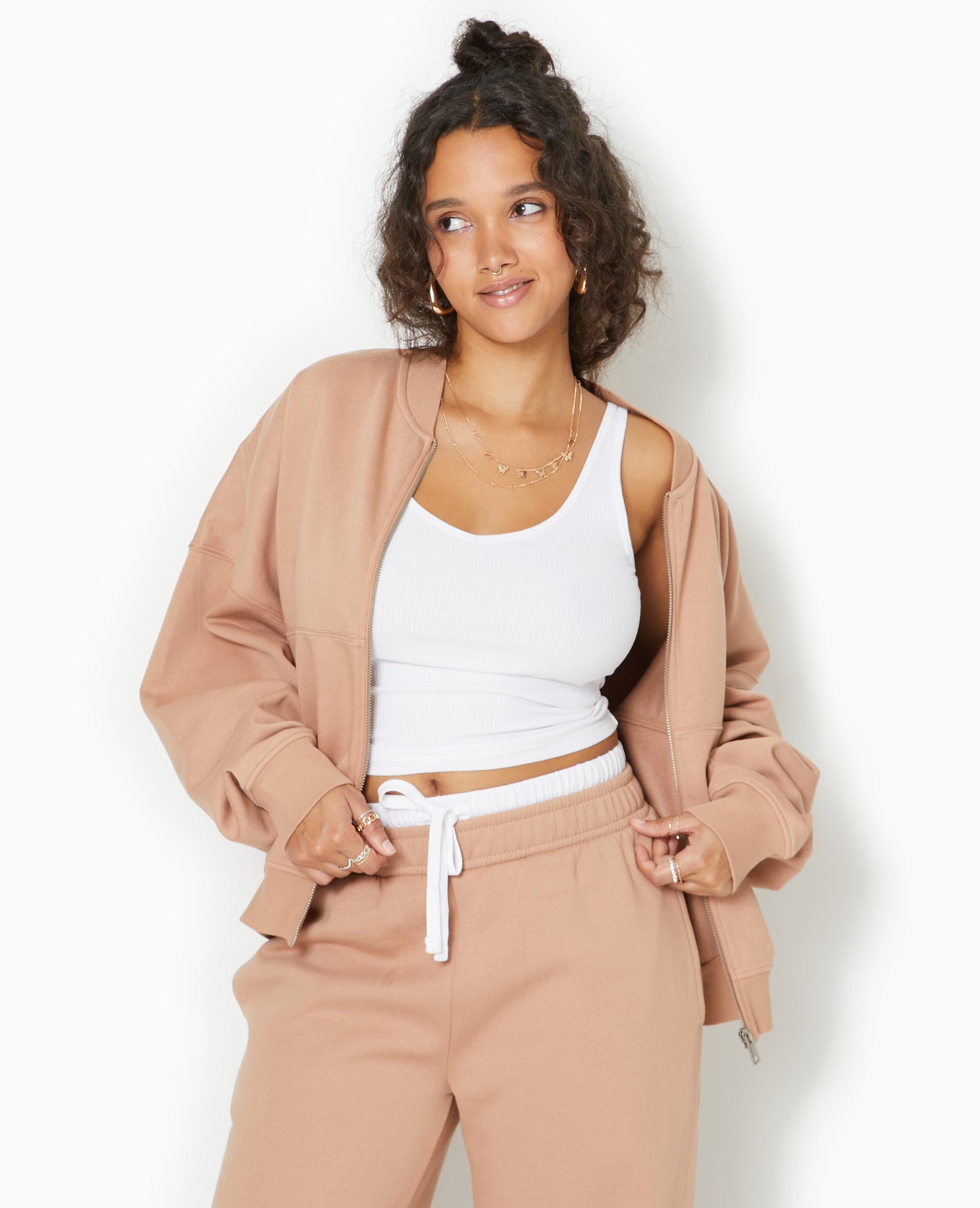 Sweat molleton zippé