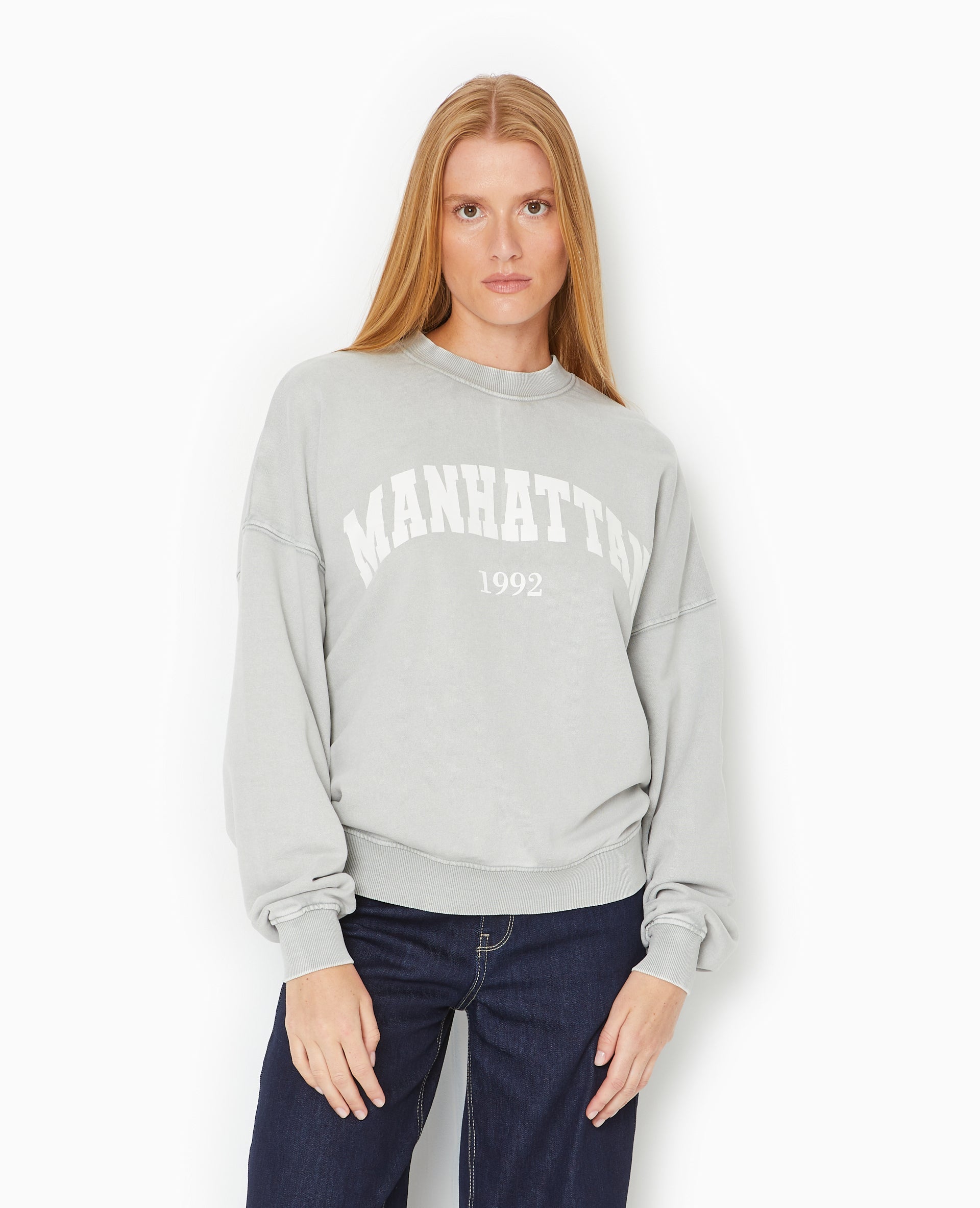 Sweat délavé acid wash avec print