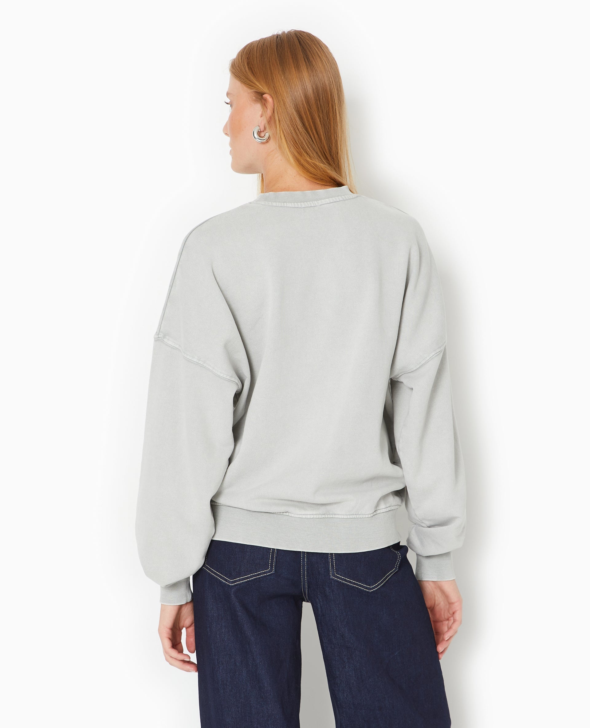 Sweat délavé acid wash avec print
