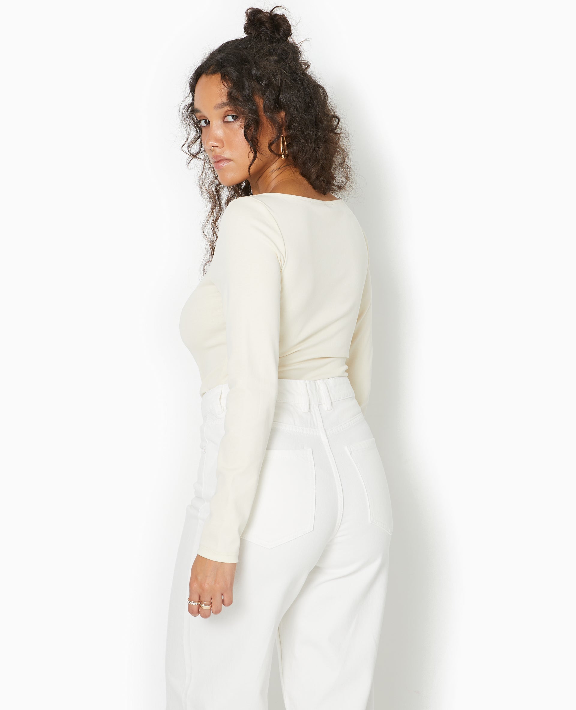 Top manches longues encolure bateau