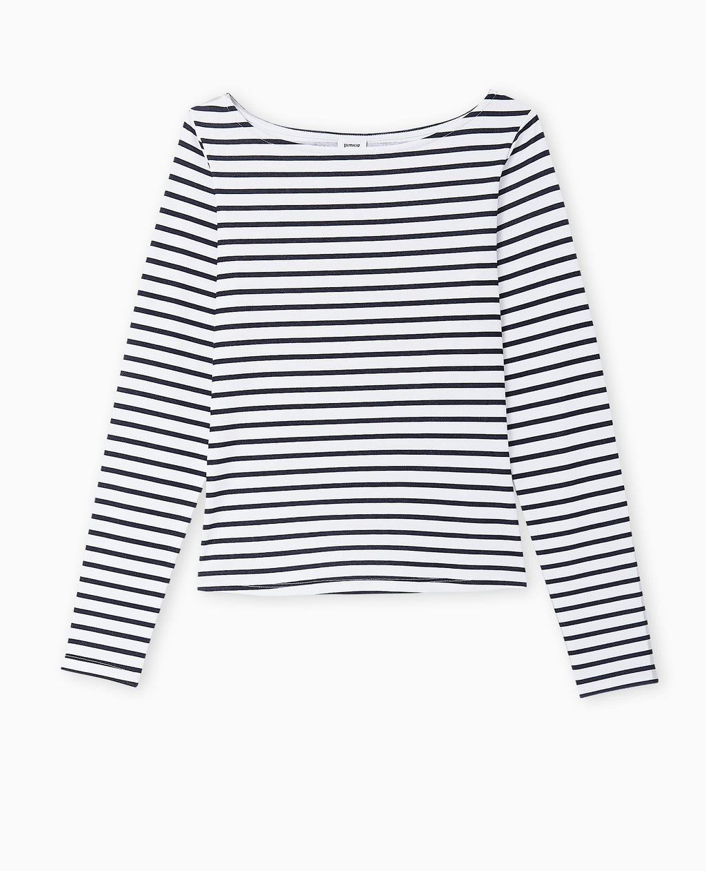 Top manches longues encolure bateau motif rayures