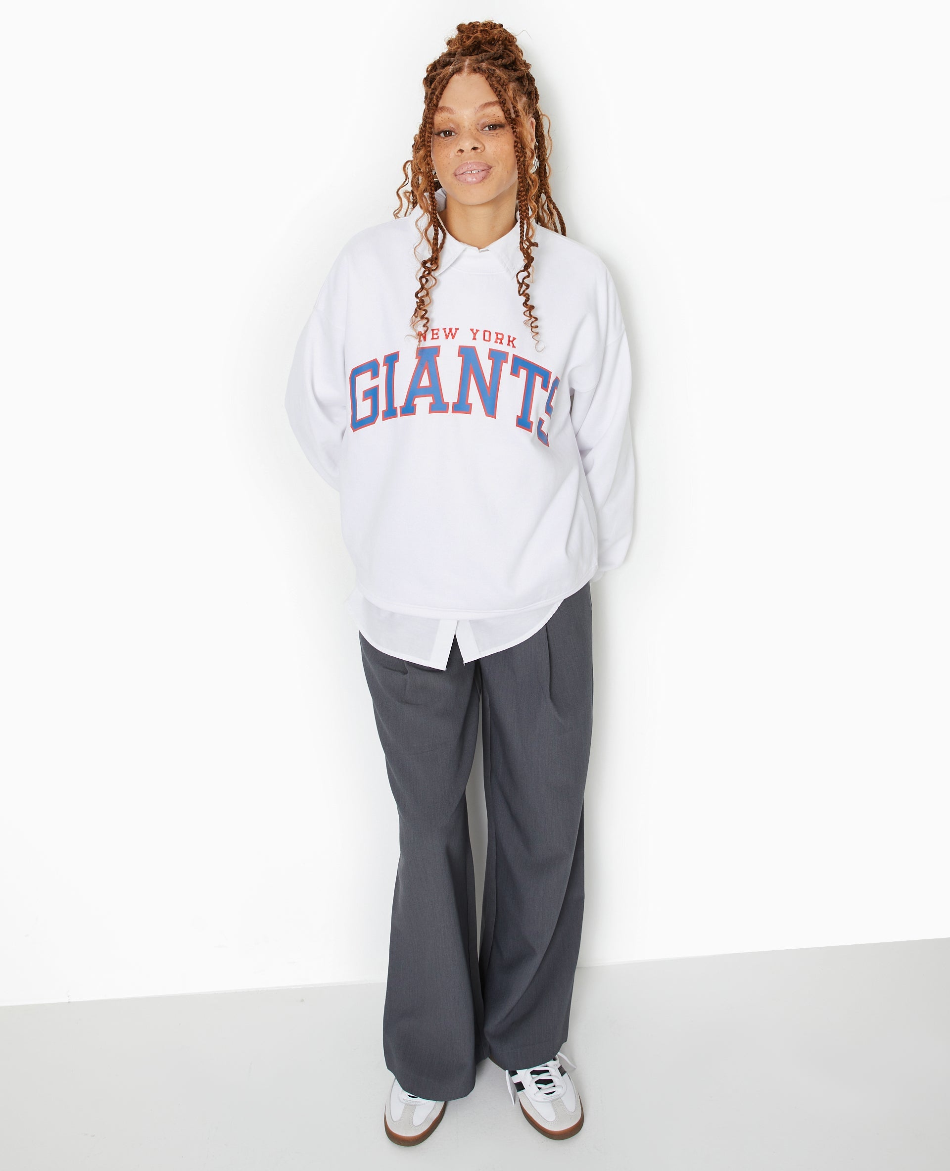Sweat oversize avec print et broderie GIANTS