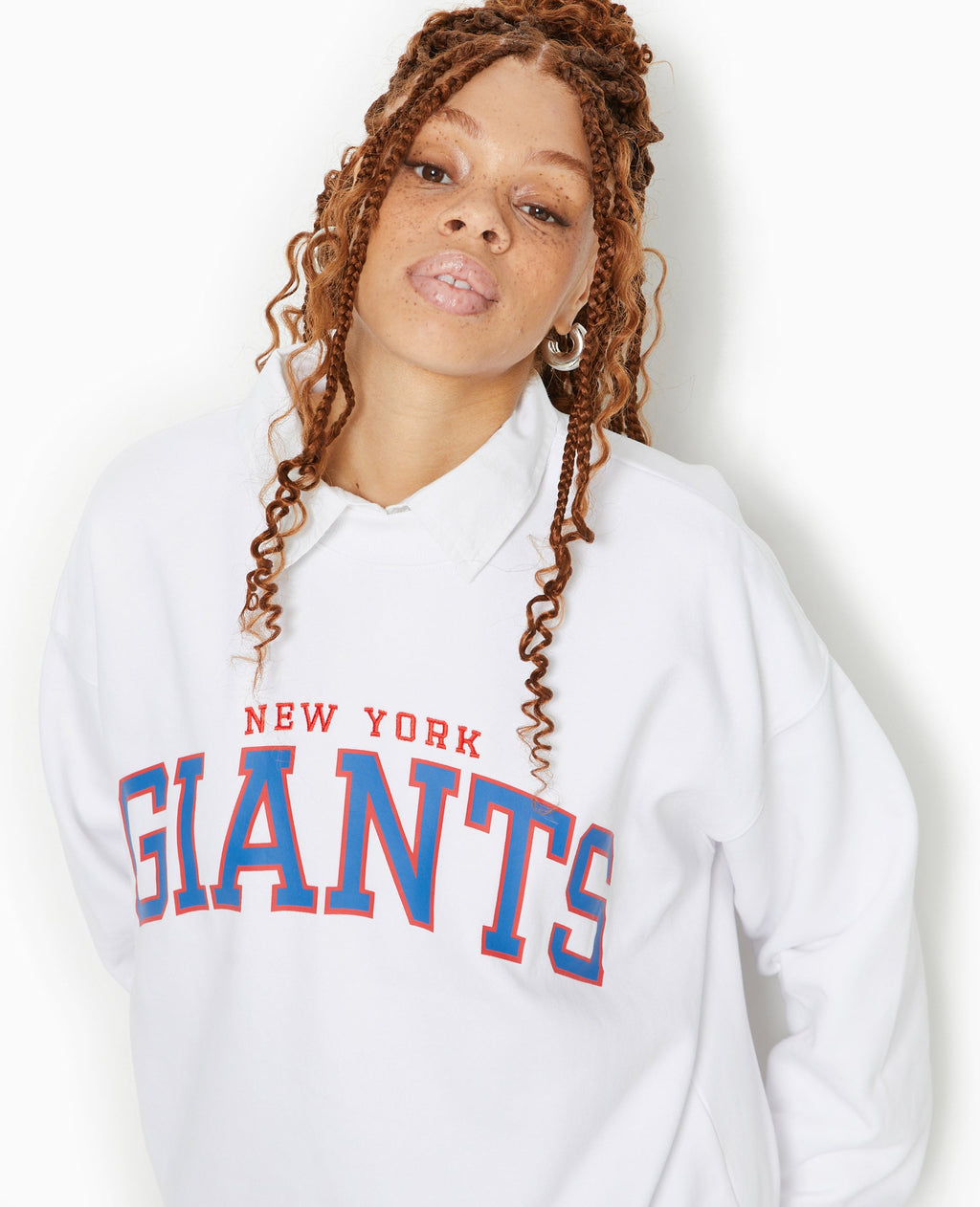 Sweat oversize avec print et broderie GIANTS