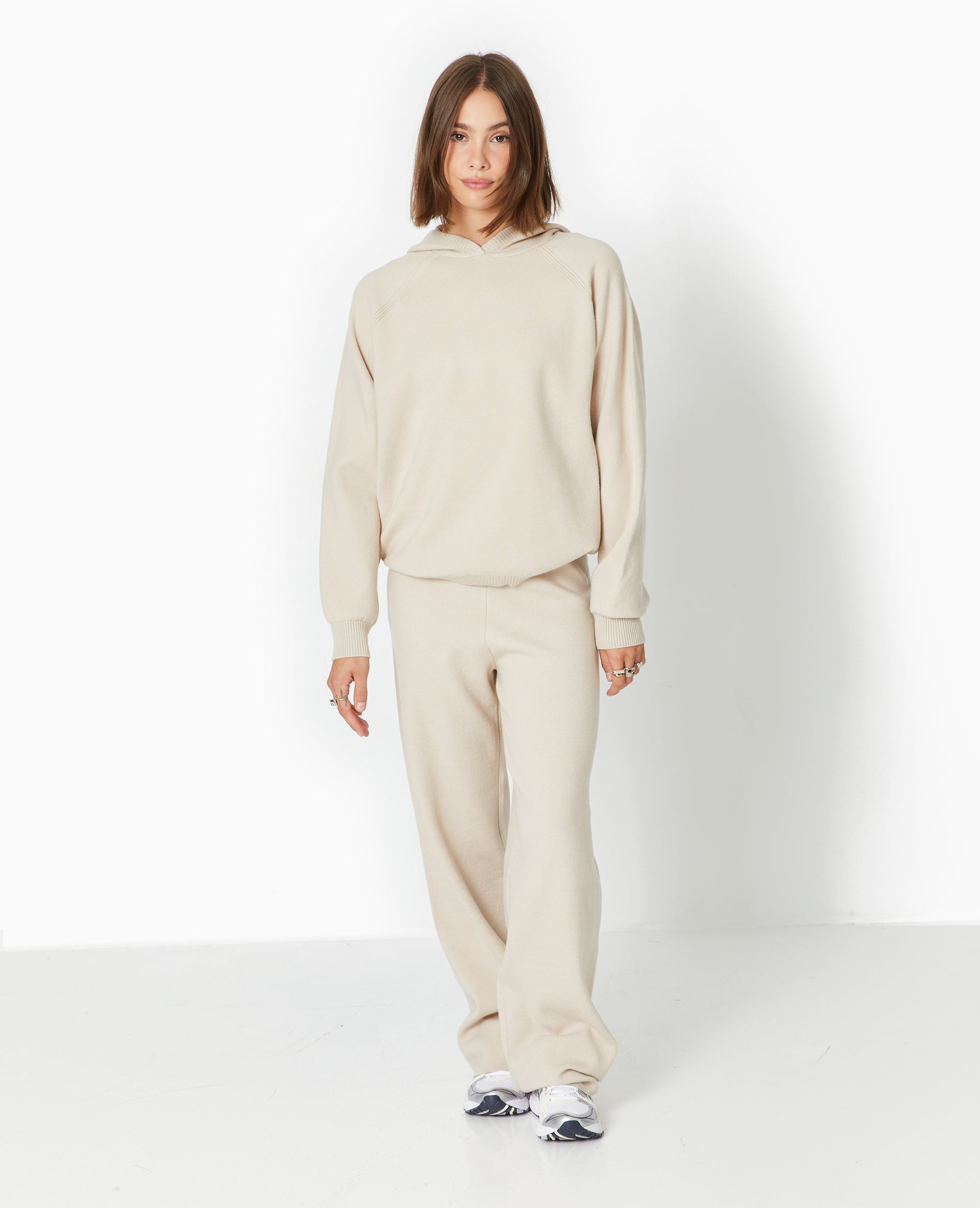 Pull en maille avec capuche
