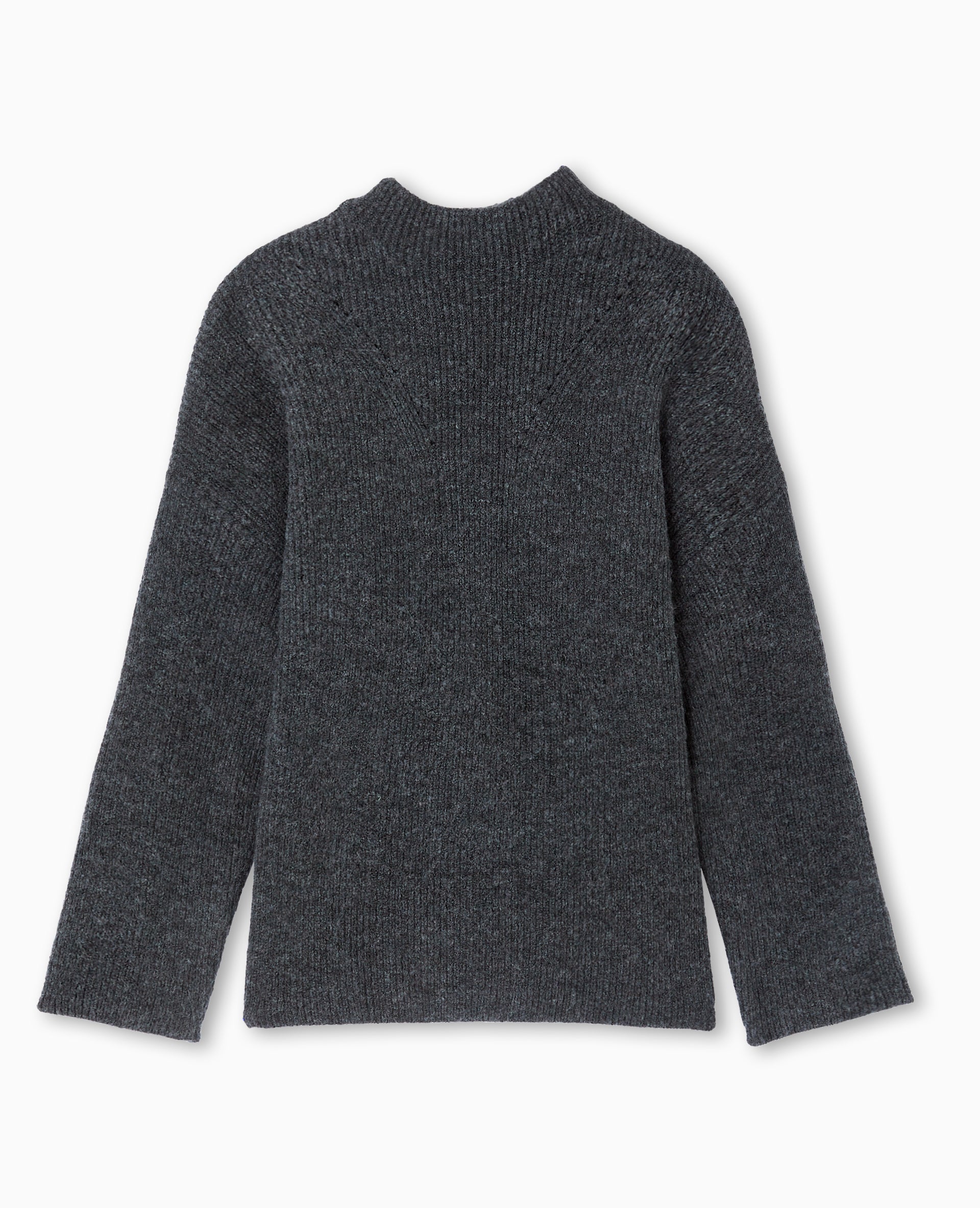 Pull col montant avec jeu de mailles