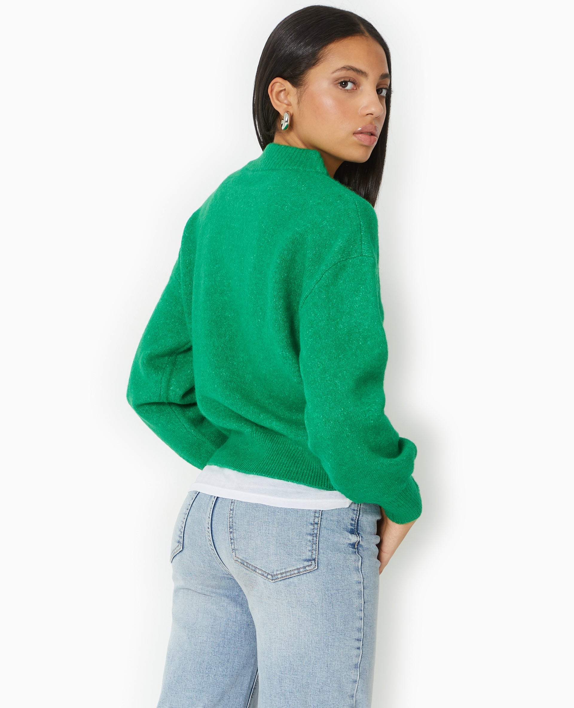 Pull col V en maille