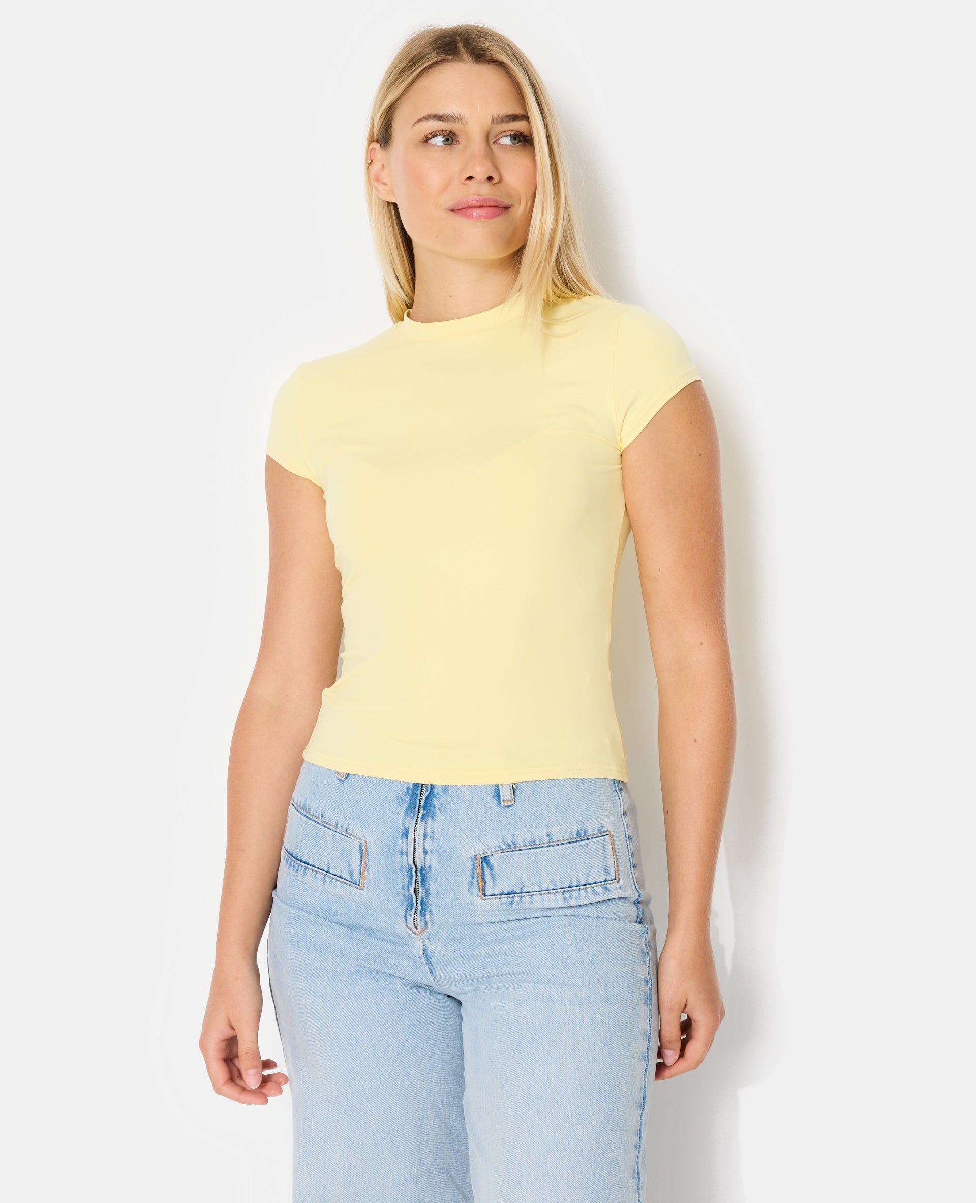 T-shirt ajusté en maille extensible
