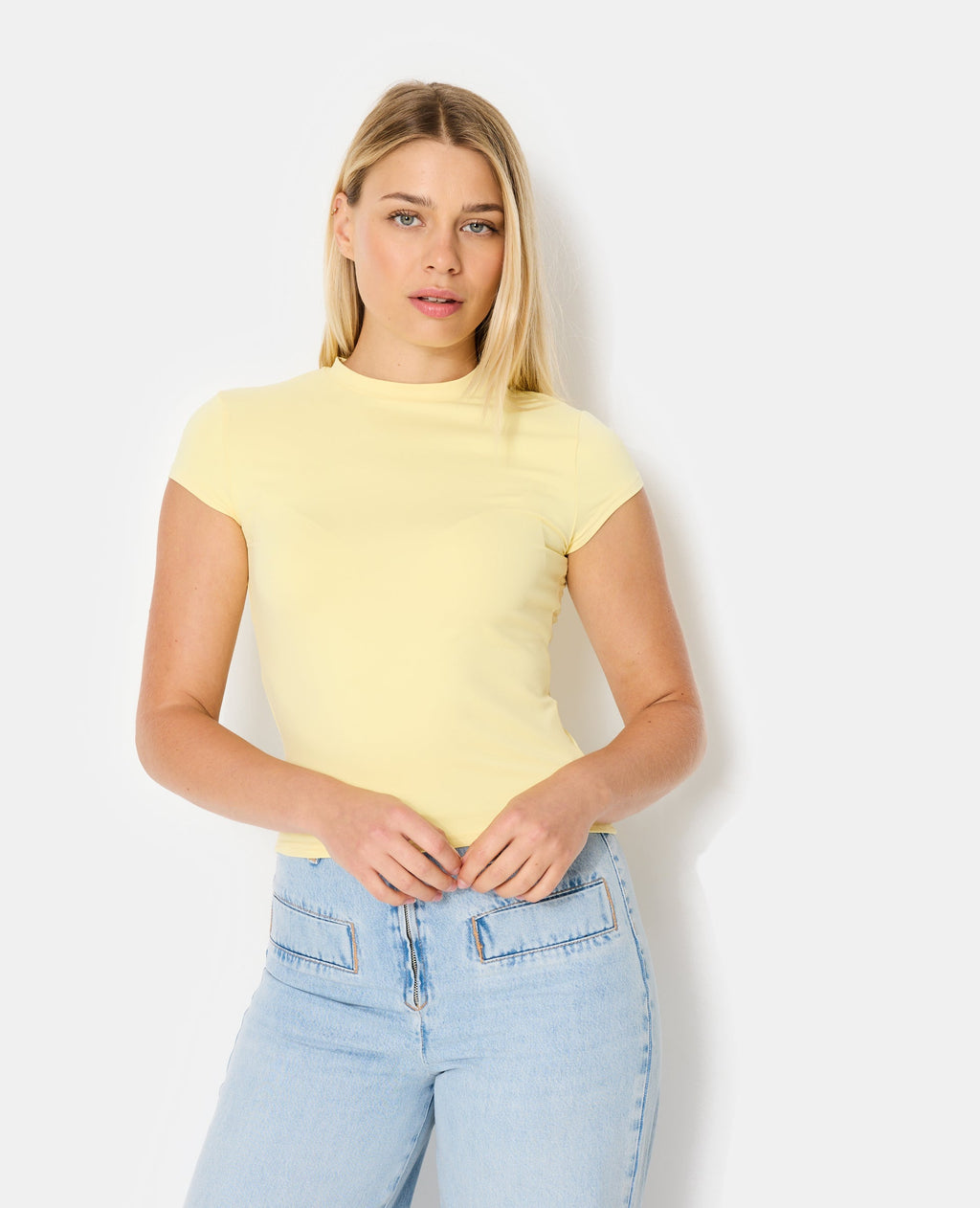 T-shirt ajusté en maille extensible