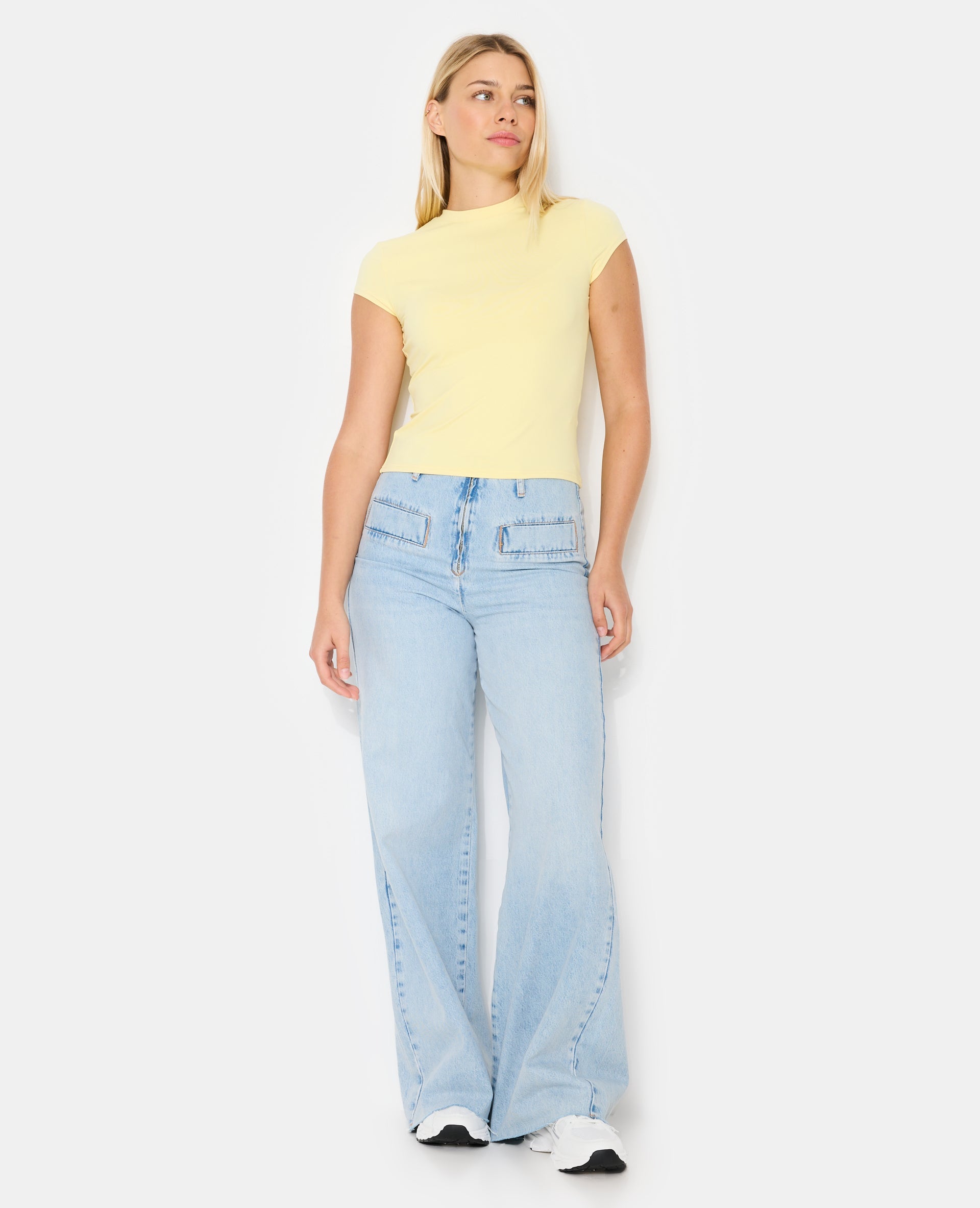 T-shirt ajusté en maille extensible