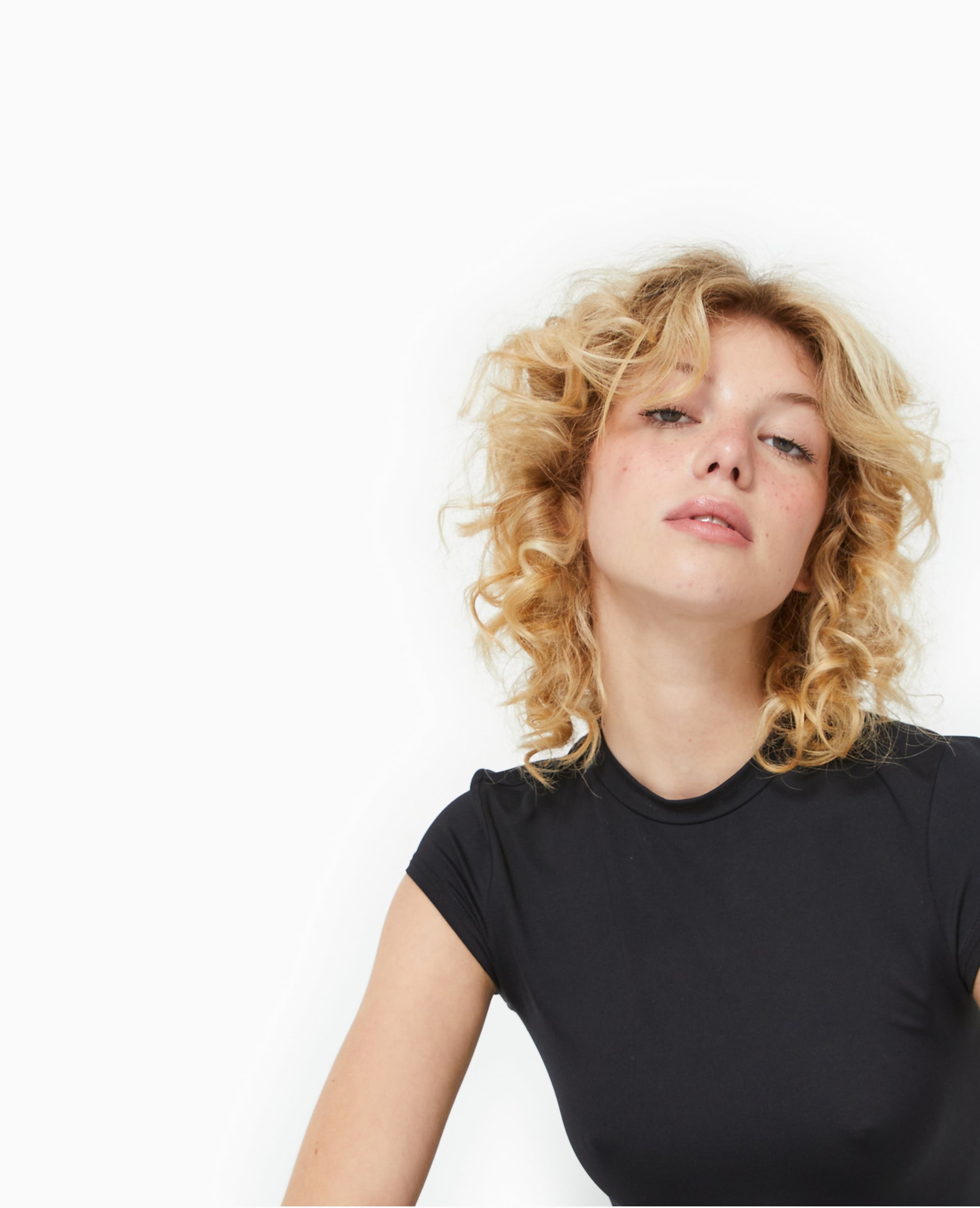 T-shirt ajusté en maille extensible