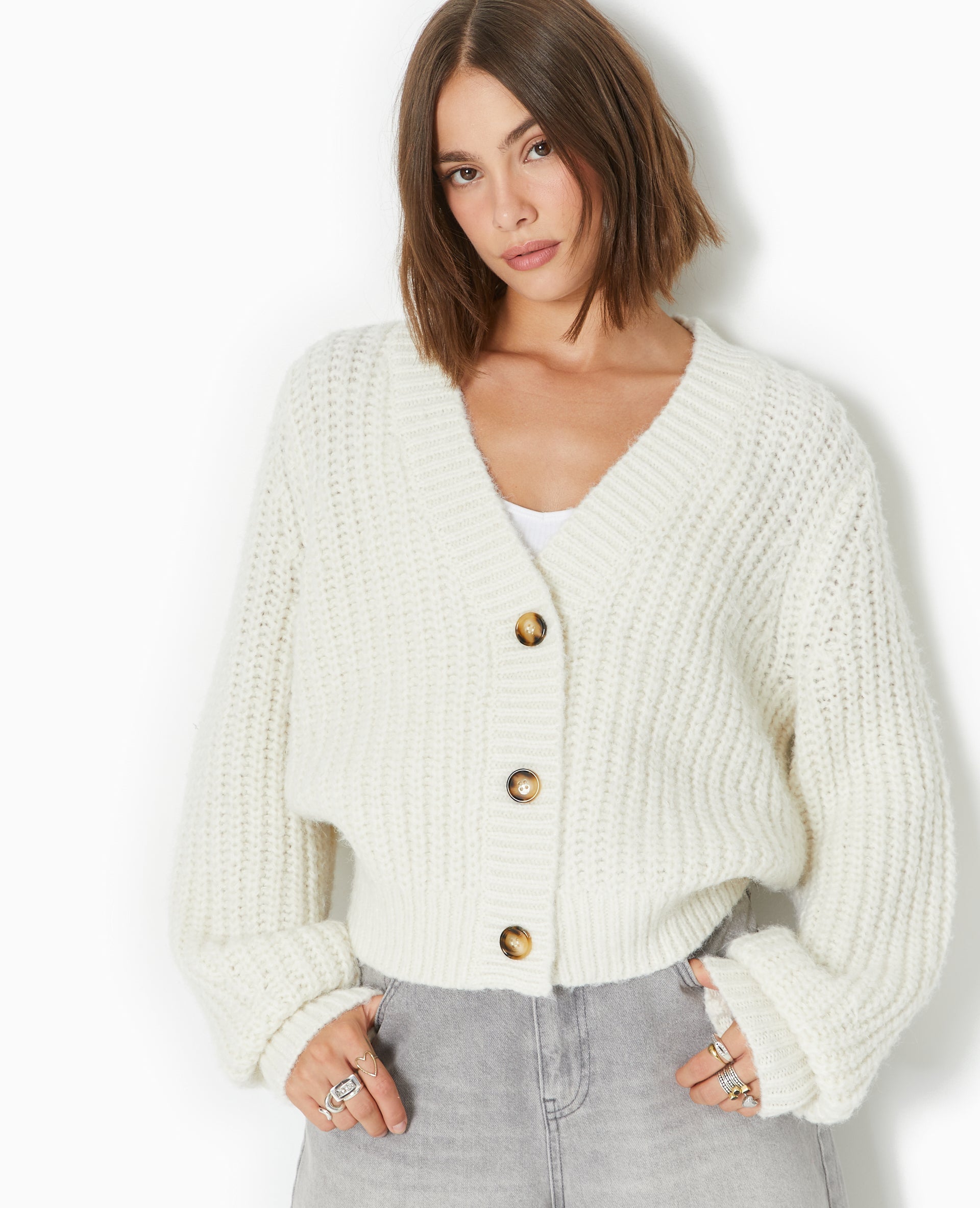 Gilet grosses mailles
