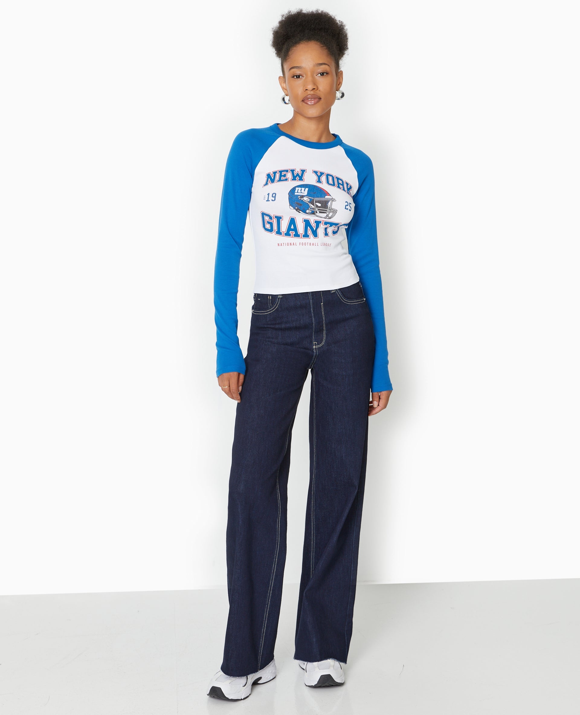 T-shirt manches longues raglans avec print devant