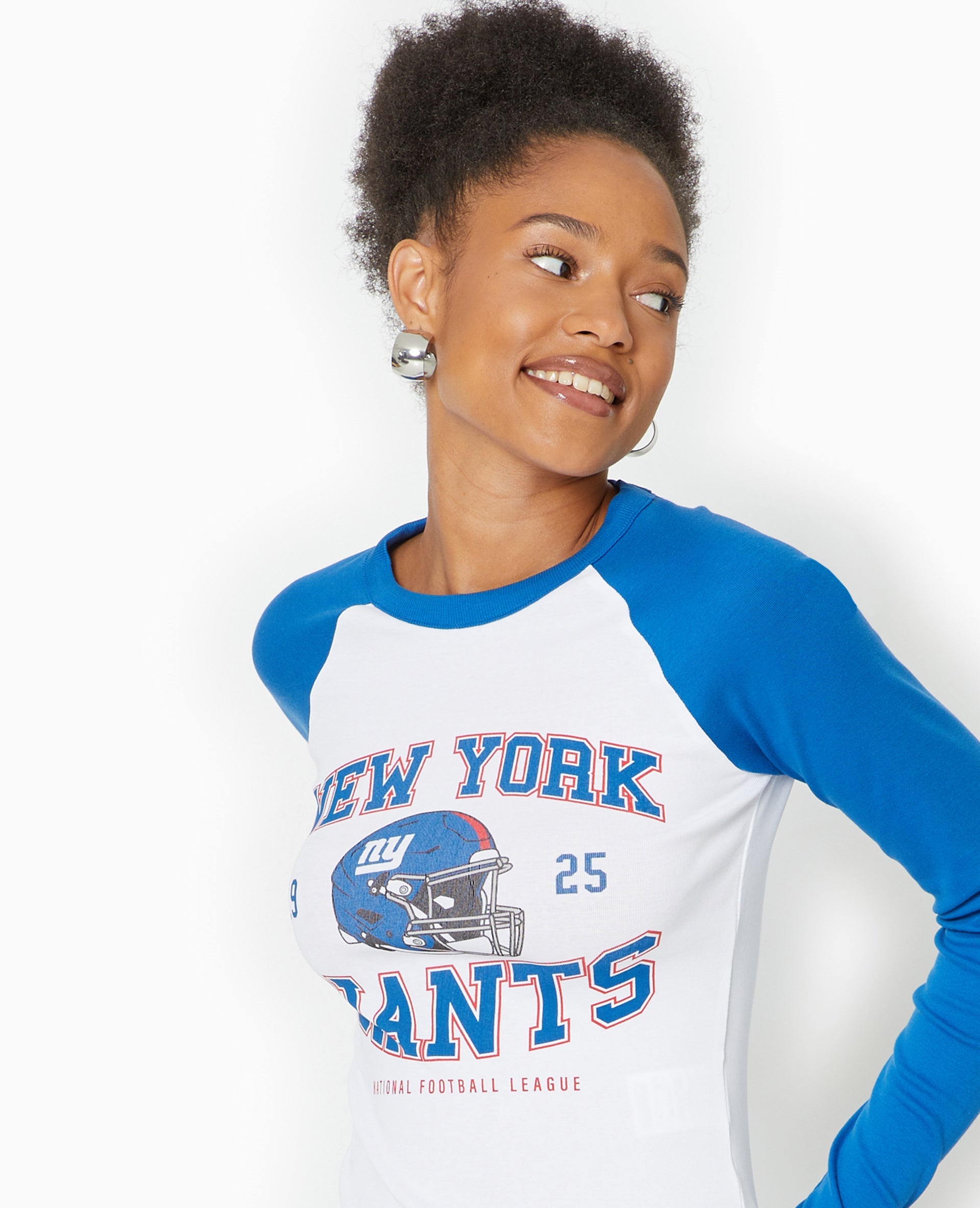 T-shirt manches longues raglans avec print devant